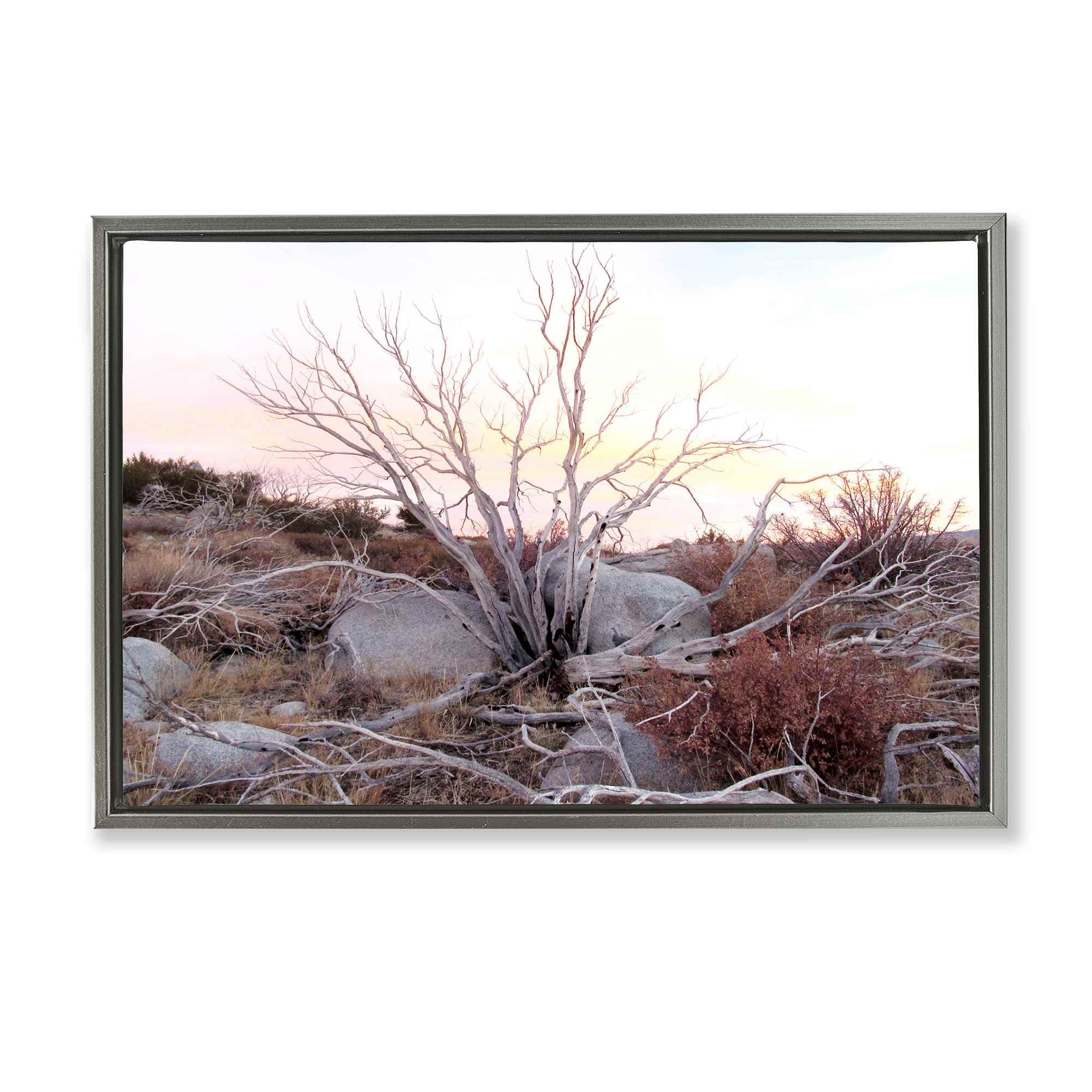Stupell Industries BU-142-FFL-20X30 Rocky Foothills Terrain Gray Framed Floater Canvas Wall Art By Gemma Bardot 31 x 21