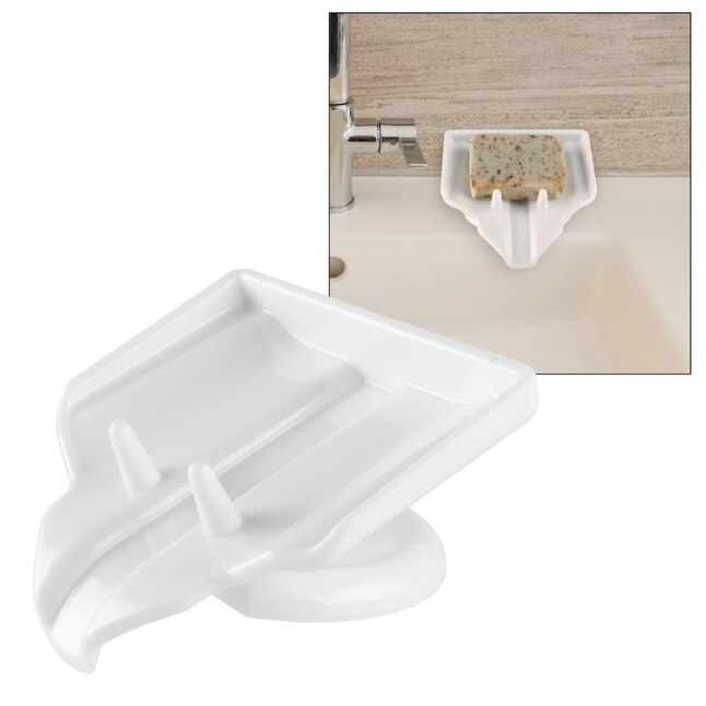 Hastings Home Waterfall Soap Saver Dish, White - Extend Soap Life