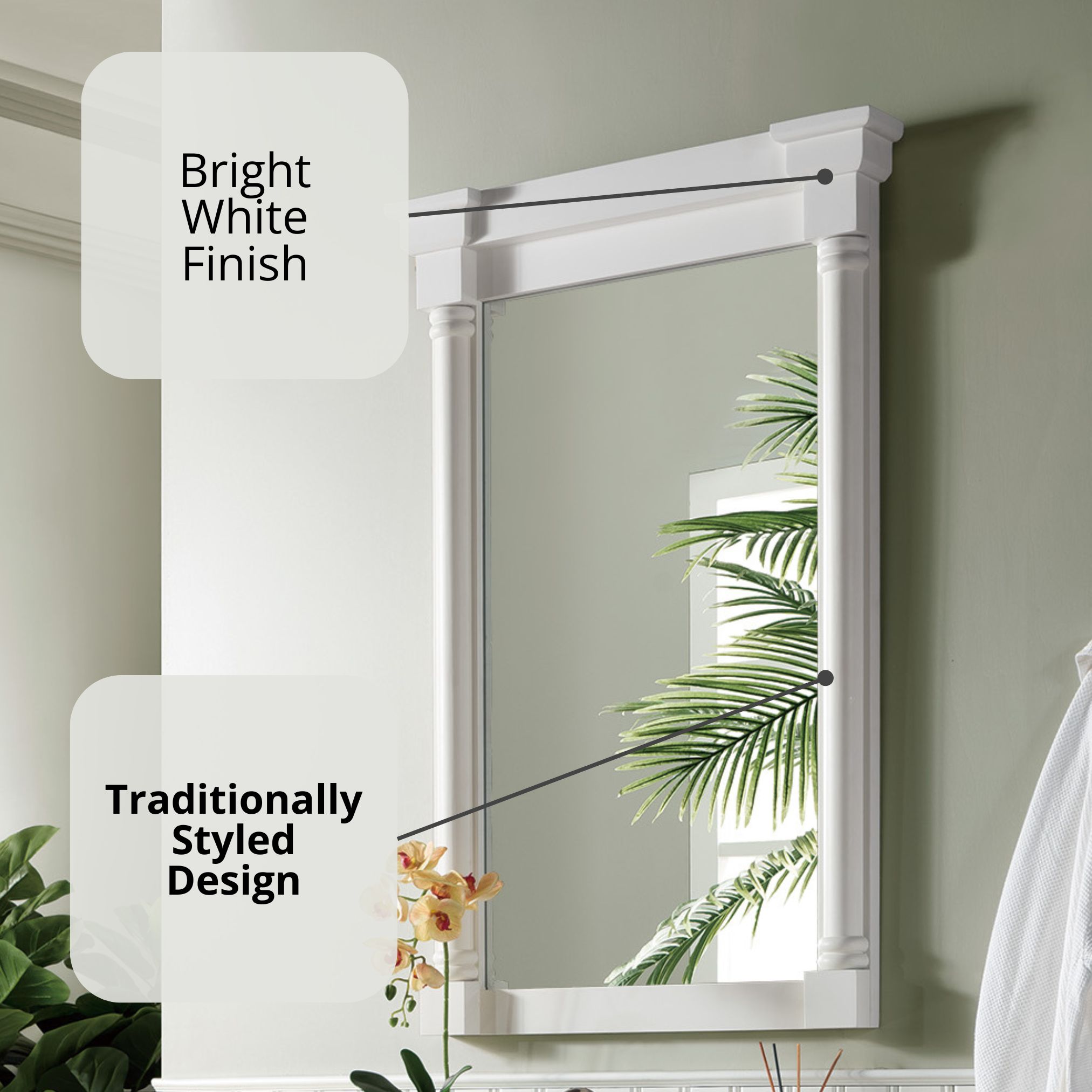 James Martin Vanities 238-107-M27-BW Framed-Bath-Mirrors - View #3