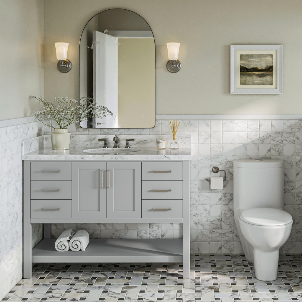 Magnolia Gray 49" Single Bathroom Vanity with Marble Top