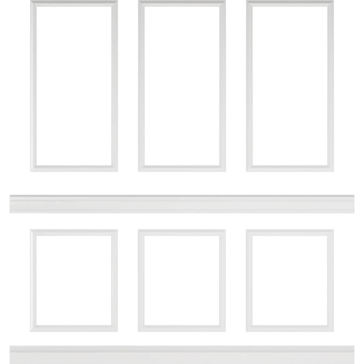 Ekena Millwork WPKUST012P108 108-in x 94-1/2-in Smooth Paintable/Stainable Off-white Polyurethane Wainscoting Wall Panel ( 10 -Pack, Covers 63-sq ft )