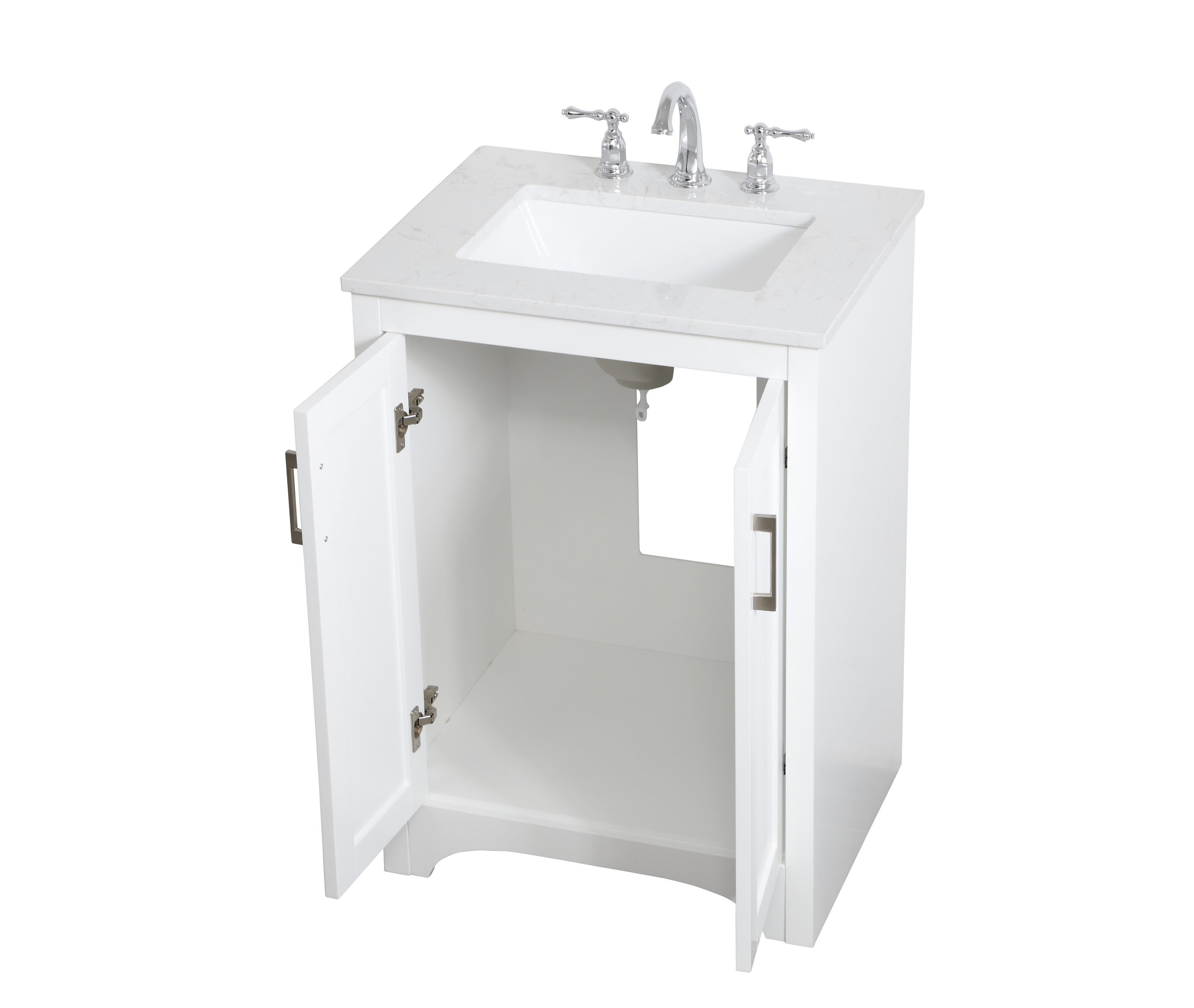 Elegant Decor Home Furnishing 24-in White Undermount Single Sink ...