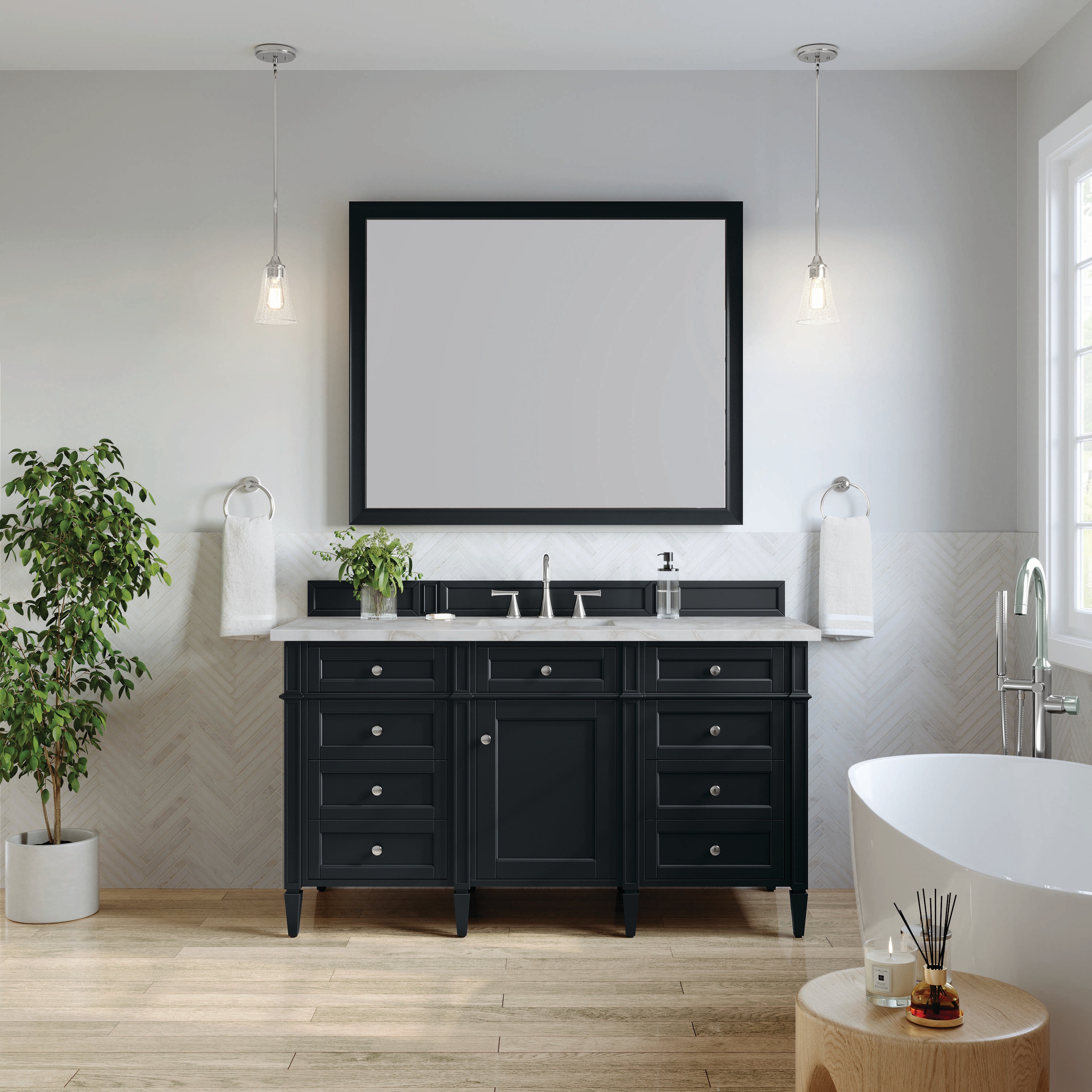 James Martin Vanities 650-V60S-BKO-3VSL Bath-Vanity-Combo - View #2