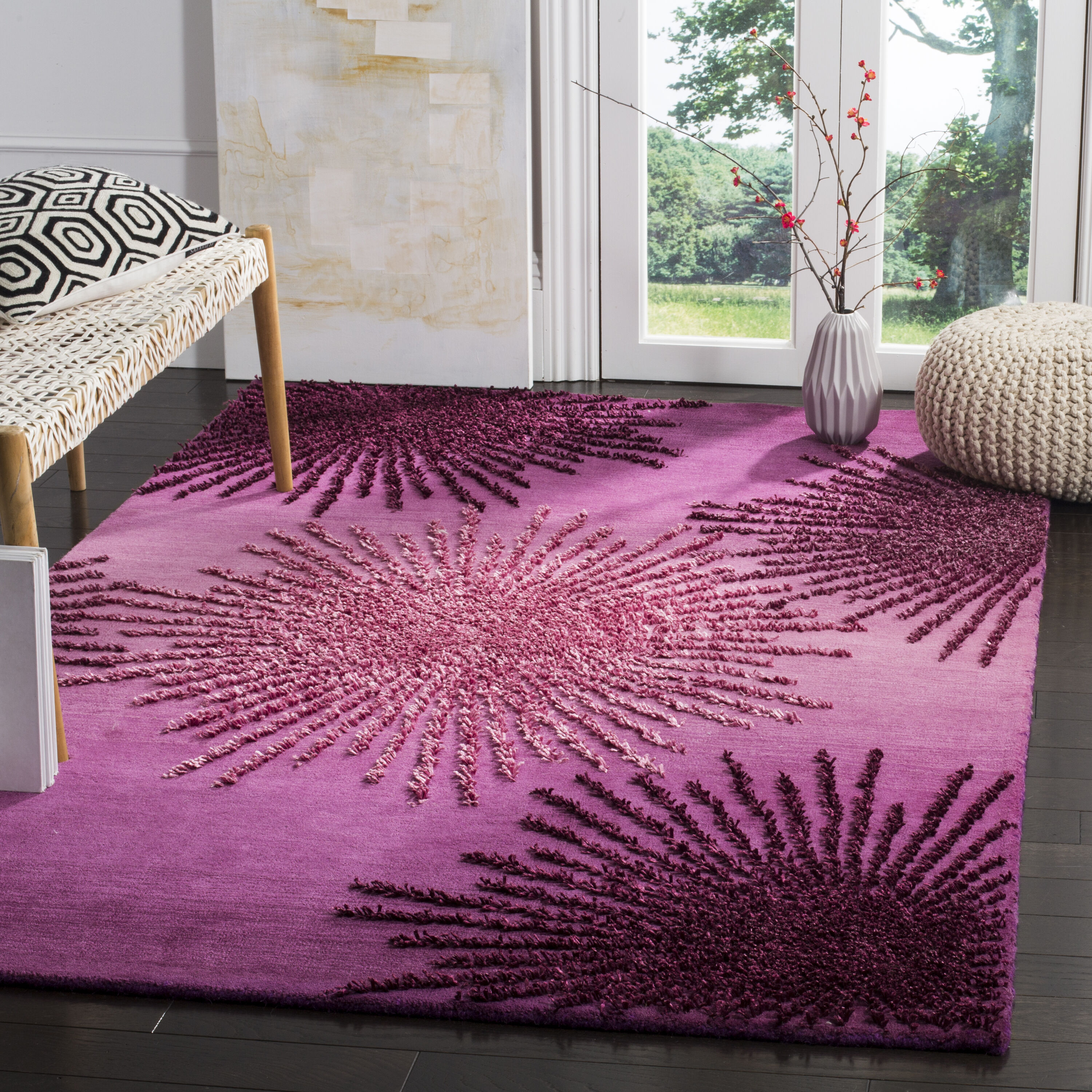 Safavieh Soho Starburst 2 X 10 Wool Rust Indoor Abstract Runner Rug in the  Rugs department at