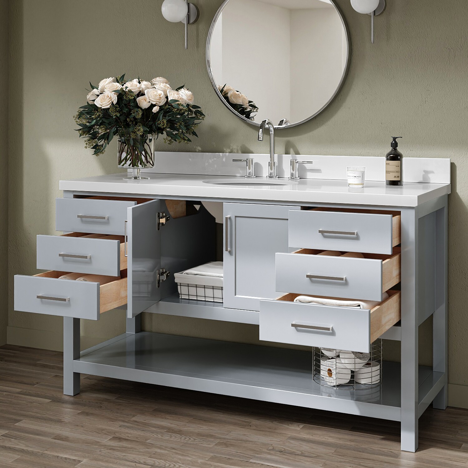 ARIEL S061SWQOVOGRY Bath-Vanity-Combo - View #2