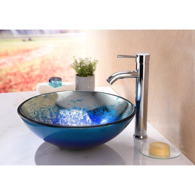 Chilasa Vessel Sink in Blue Chilasa Vessel Sink in Blue
