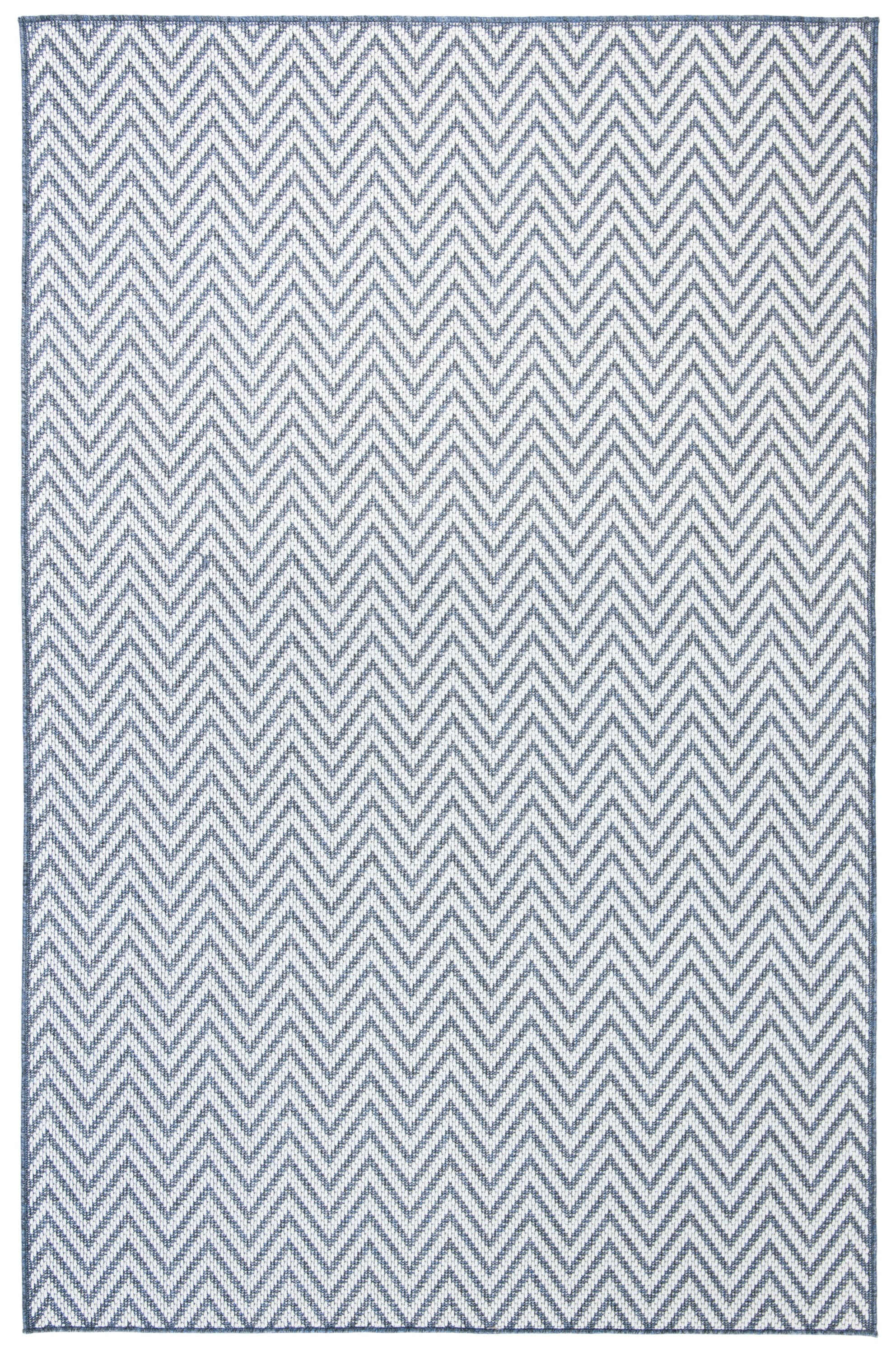 Safavieh BMU812A-6 Bermuda 800 Zale 7 x 9 (ft) Loomed Polypropylene Blue/Creme Rectangular Indoor/Outdoor Abstract Coastal Area rug