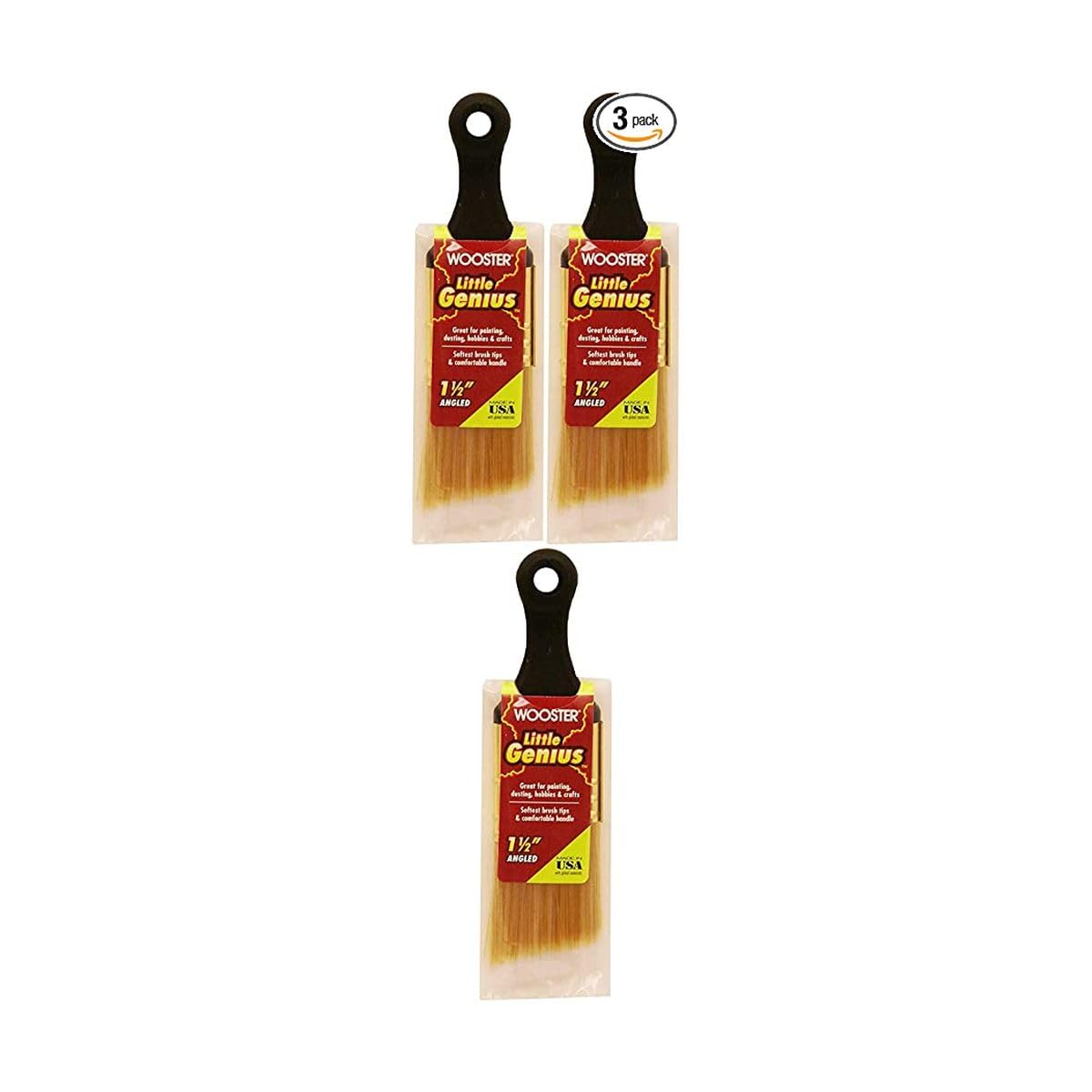Wooster  Brush Q3222-1 1/2 Little Genius Paintbrush 1 1/2 Inch Pack of 3