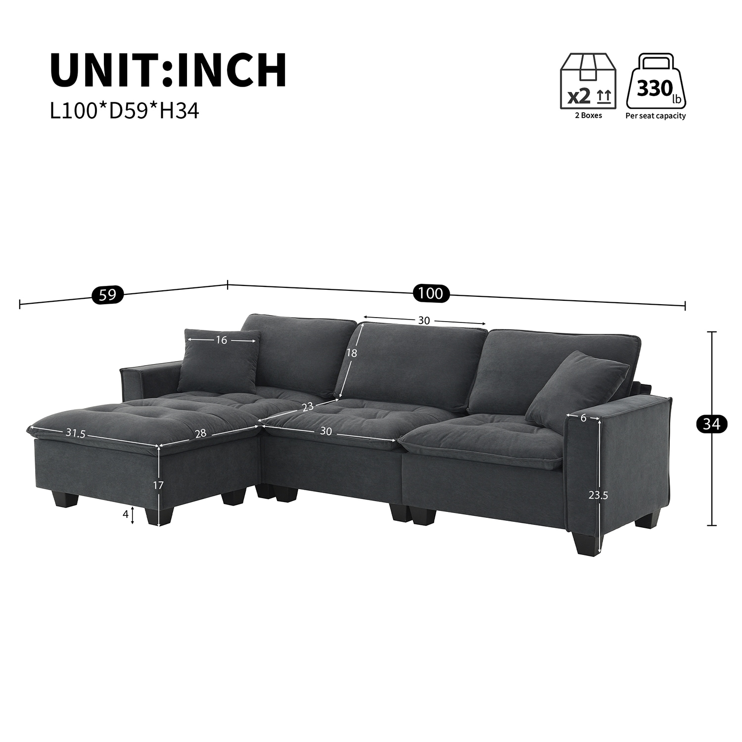 GZMR GZ-GN3199A Sofas-Loveseats - View #10