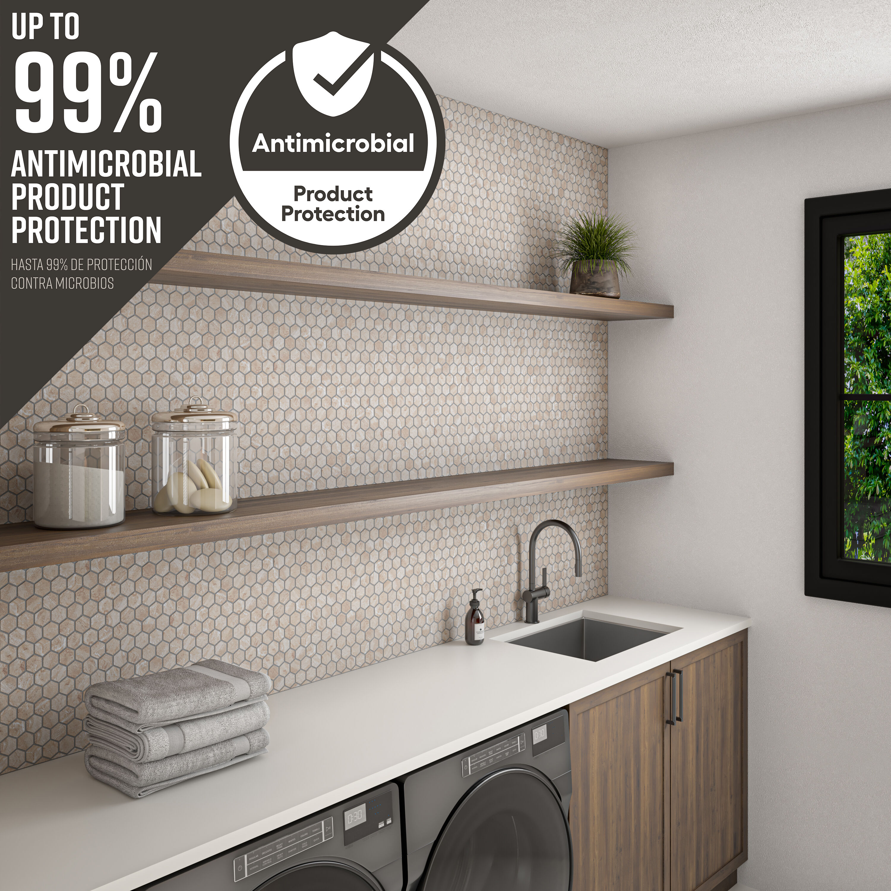 STAINMASTER SM7715HEXXTMTLW Ceramic-Tile - View #3
