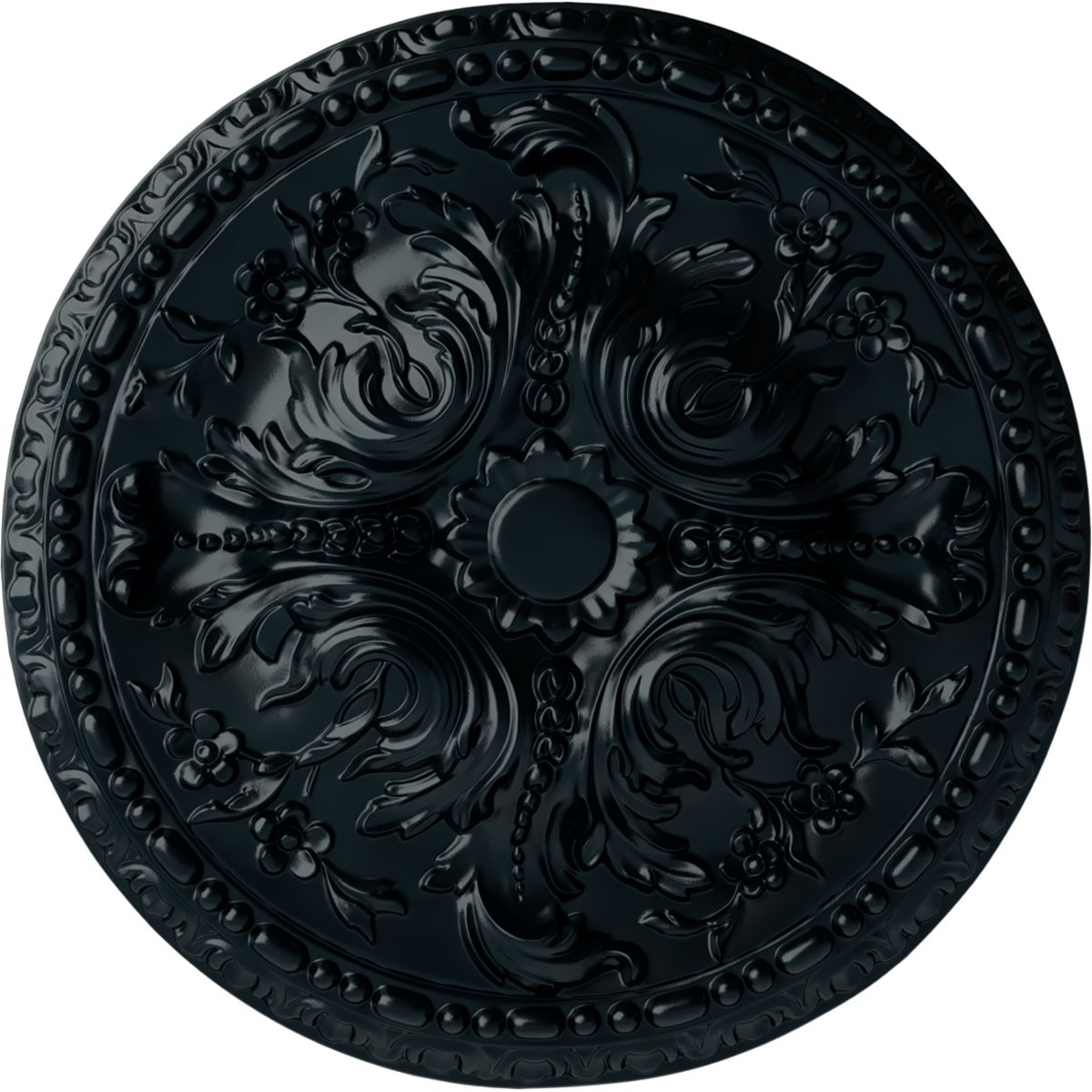 Ekena Millwork CM20AMNSF Amelia 19.625-in W x 19.625-in L Painted Night Shade Polyurethane Whole Ceiling Medallion
