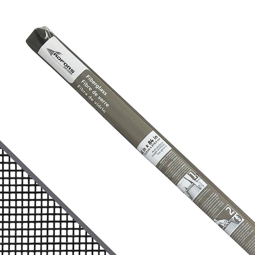 Saint-Gobain ADFORS FCS8561-M Fiberglass 4-ft x 7-ft Black Fiberglass Screen mesh