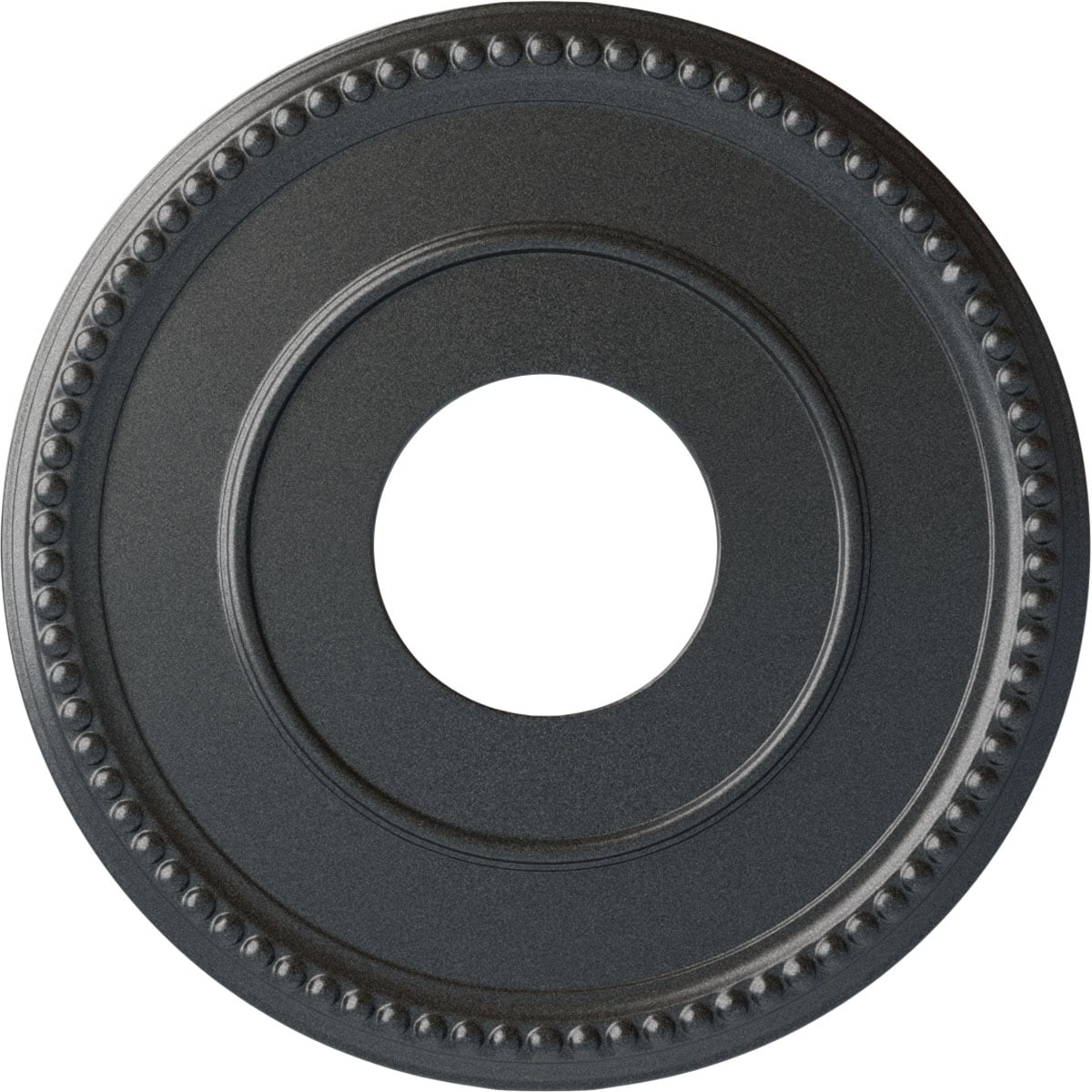 Ekena Millwork CM12BRPES Bradford 12.5-in W x 12.5-in L Painted Pewter Polyurethane Whole Ceiling Medallion