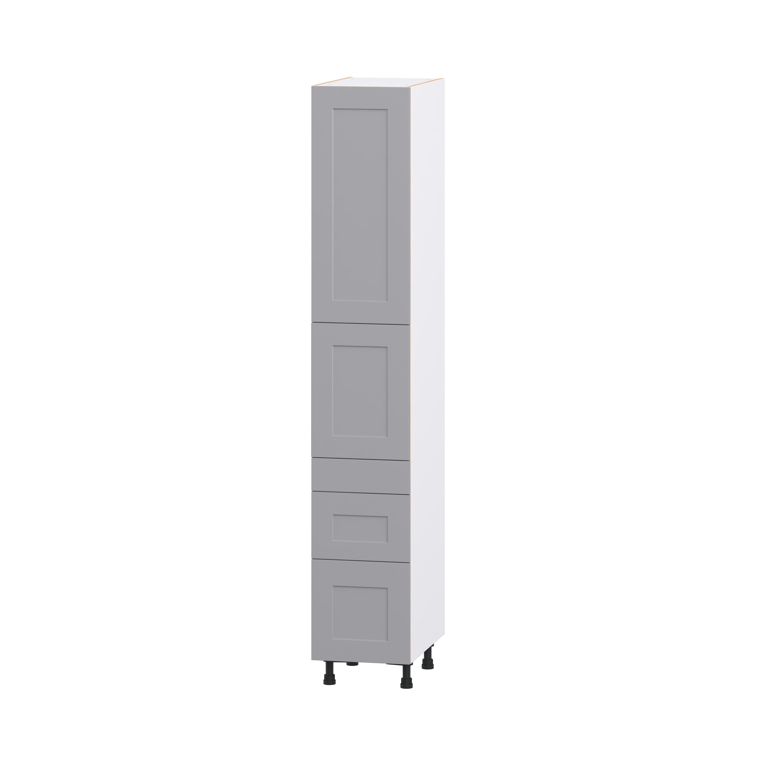 Hugo&Borg DST3D152489.5I2-BM Beaumont 15-in W x 89.5-in H x 24.5-in D Slate Gray 5 -Drawers Pantry Fully assembled Cabinet Flat Panel Shaker