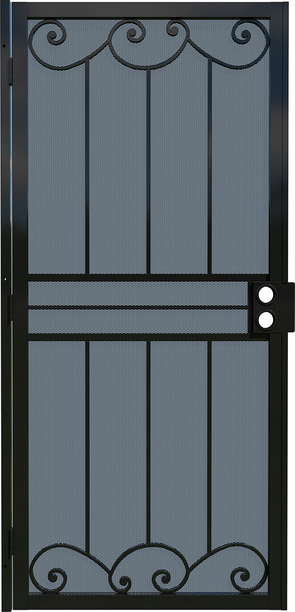 Gatehouse Sonoma Black Steel Surface Mount Single Security Door (Common ...