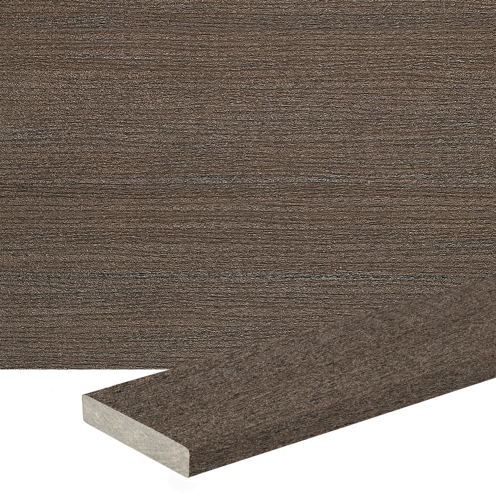 TimberTech FBE12DC Prime+ 1/2-in x 12-in x 12-ft Composite Dark Cocoa Fascia deck board