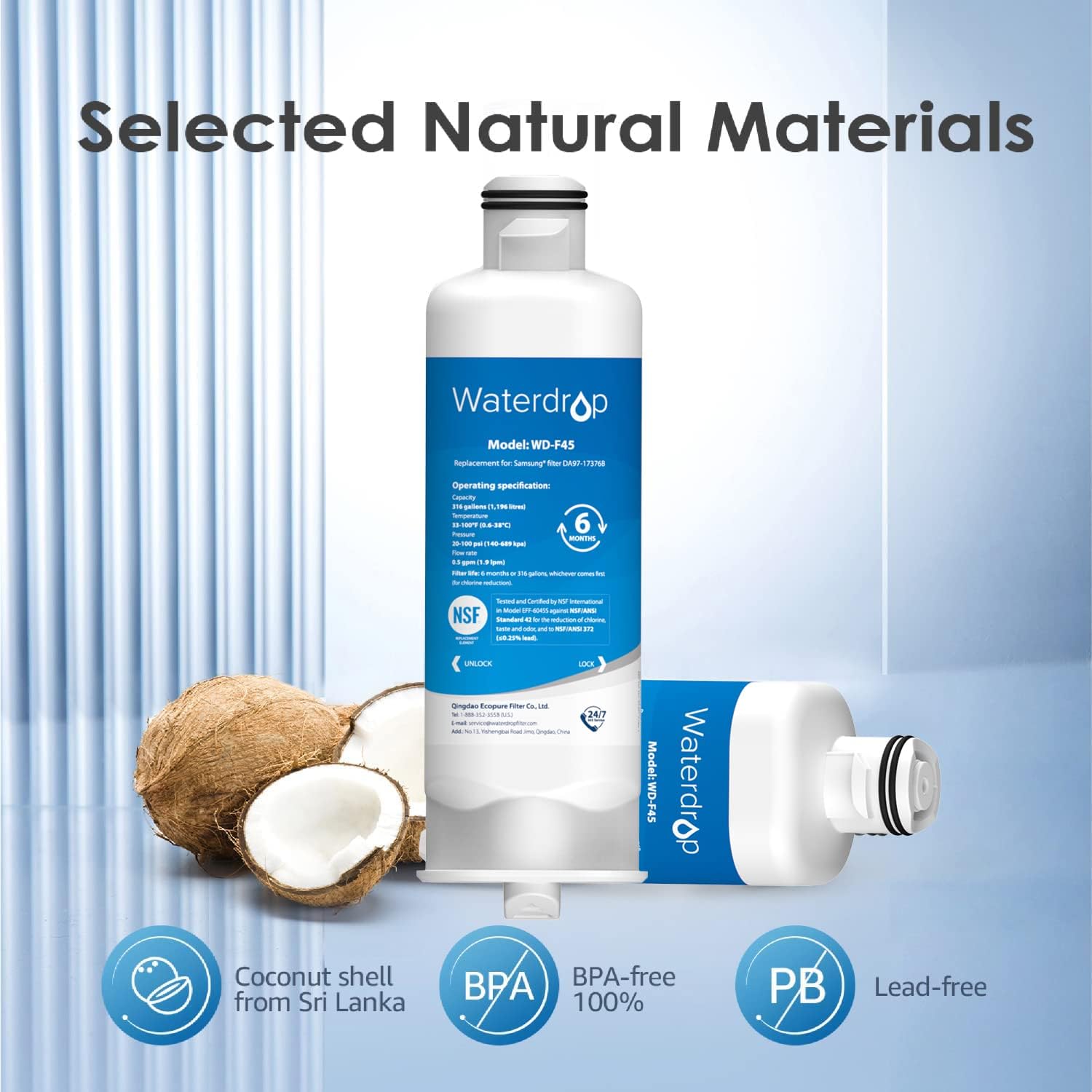 Waterdrop BL-WD-DA97-17376B Refrigerator-Water-Filters - View #8