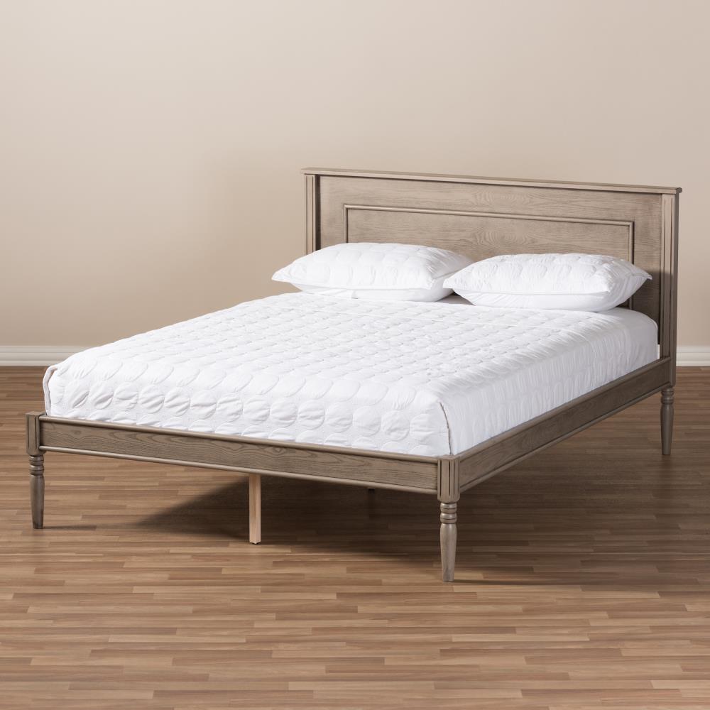 Baxton Studio Axton Brown Full Wood Platform Bed at Lowes.com