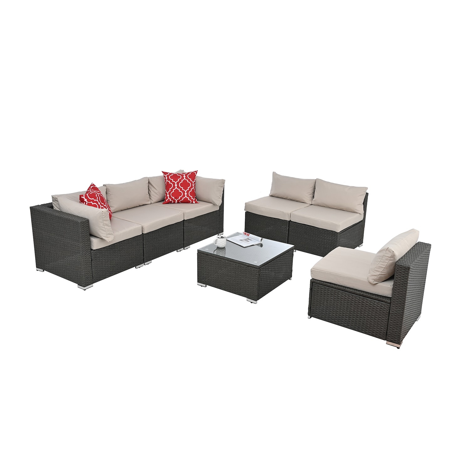 SINOFURN SYA010322GY Patio-Sofas-Daybeds - View #8