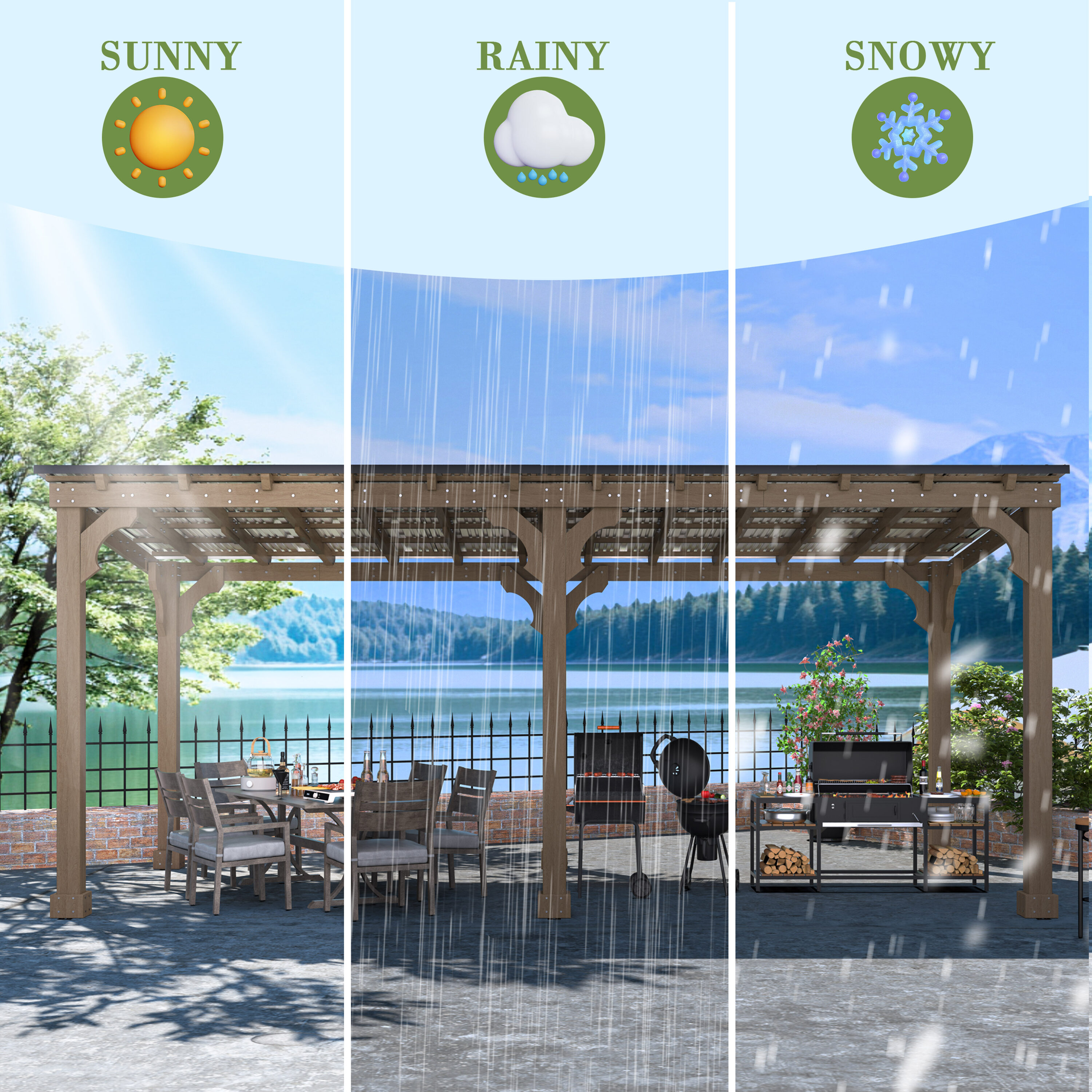 VEIKOUS PG0201-1214RT Wood-Resin-Gazebos - View #7