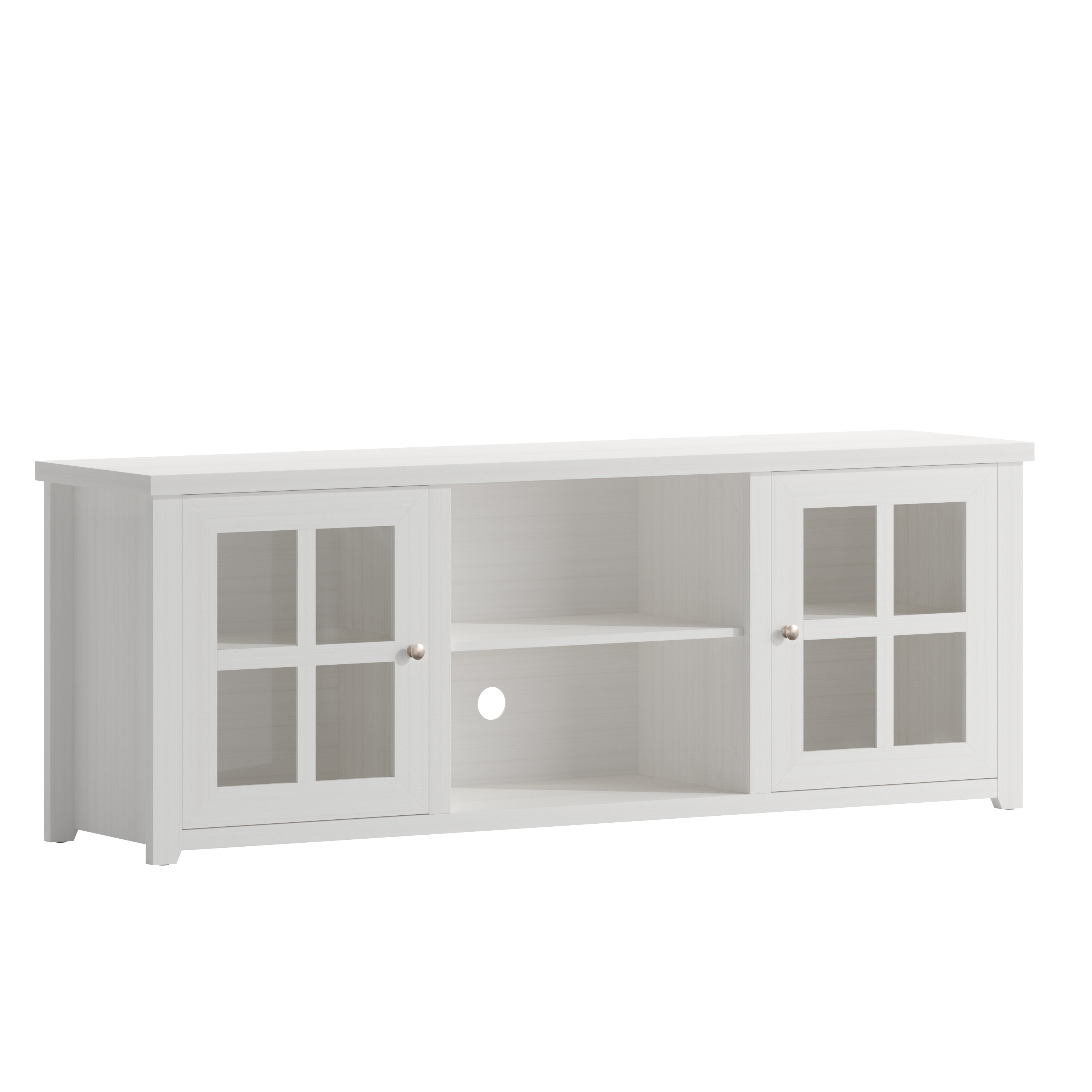 Flash Furniture 889142975977 Savoy Modern/Contemporary White Birch Tv Stand (Accommodates TVs more than 70-in)