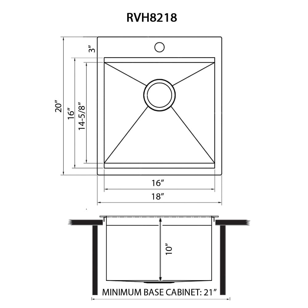 Ruvati RVH8218 Kitchen-Sinks - View #10