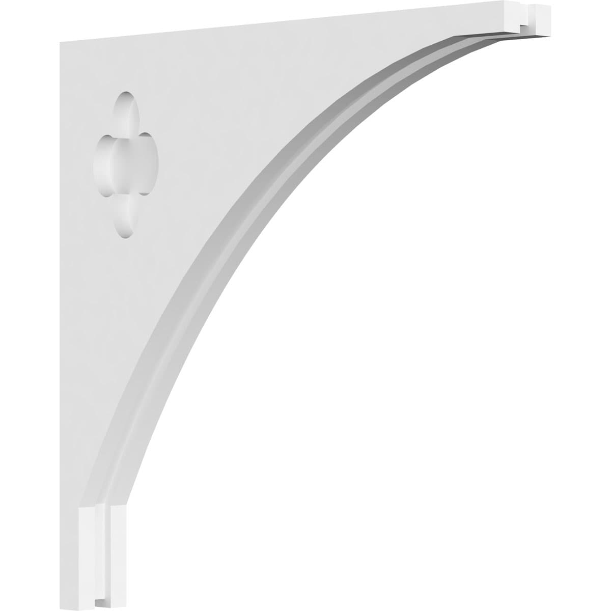 Ekena Millwork CORP01X16X16TU 1.875-in x 16-in x 16-in Turner Unfinished White PVC Paintable Corbel