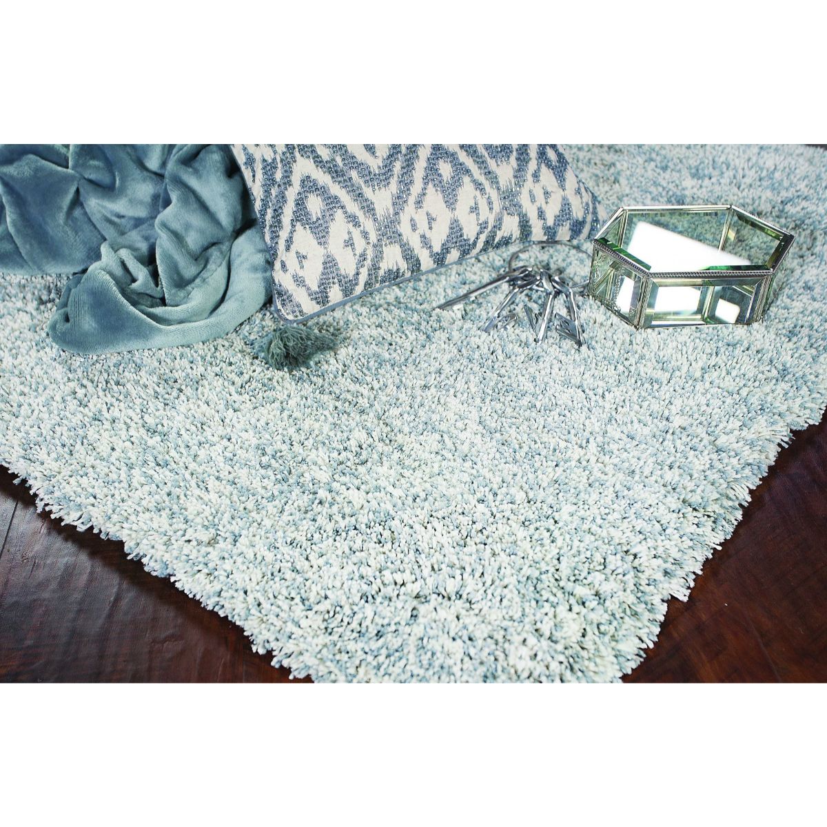 HomeRoots 349877 Bernadette 7 X 9 (ft) Rag Slate Indoor Distressed/Overdyed Area Rug