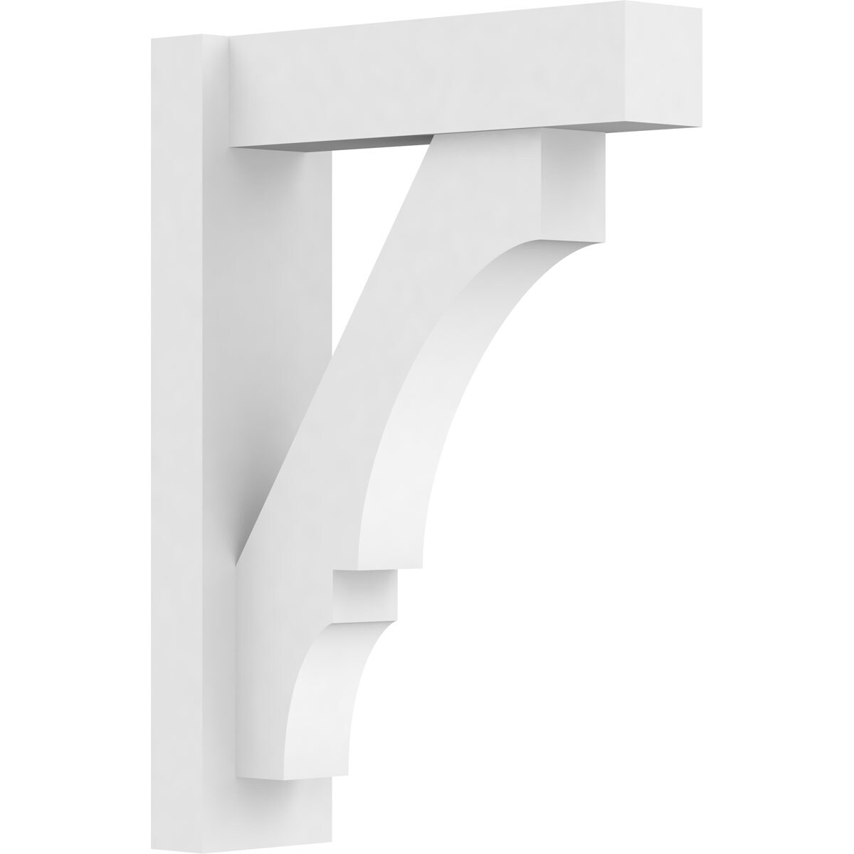 Ekena Millwork OUTP05X16X22BOA05 5-in W X 16-in D X 22-in H Balboa Architectural Grade PVC Outlooker with Block Ends
