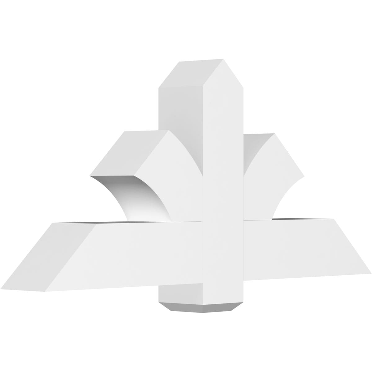 Ekena Millwork GBP048X22X0606RED00 Redmond White PVC Gable bracket