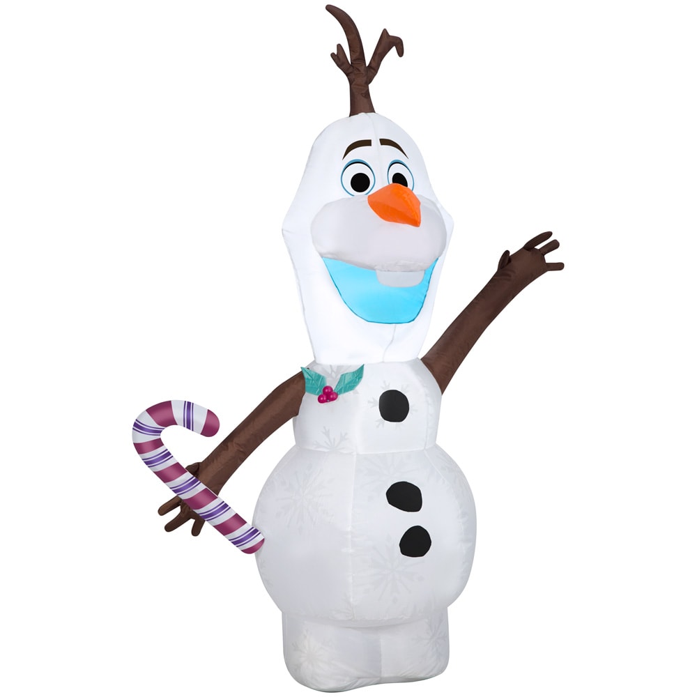 Open Box Gemmy 11431 Disney Inflatable Olaf on Sven Holiday Outdoor Inflatable 