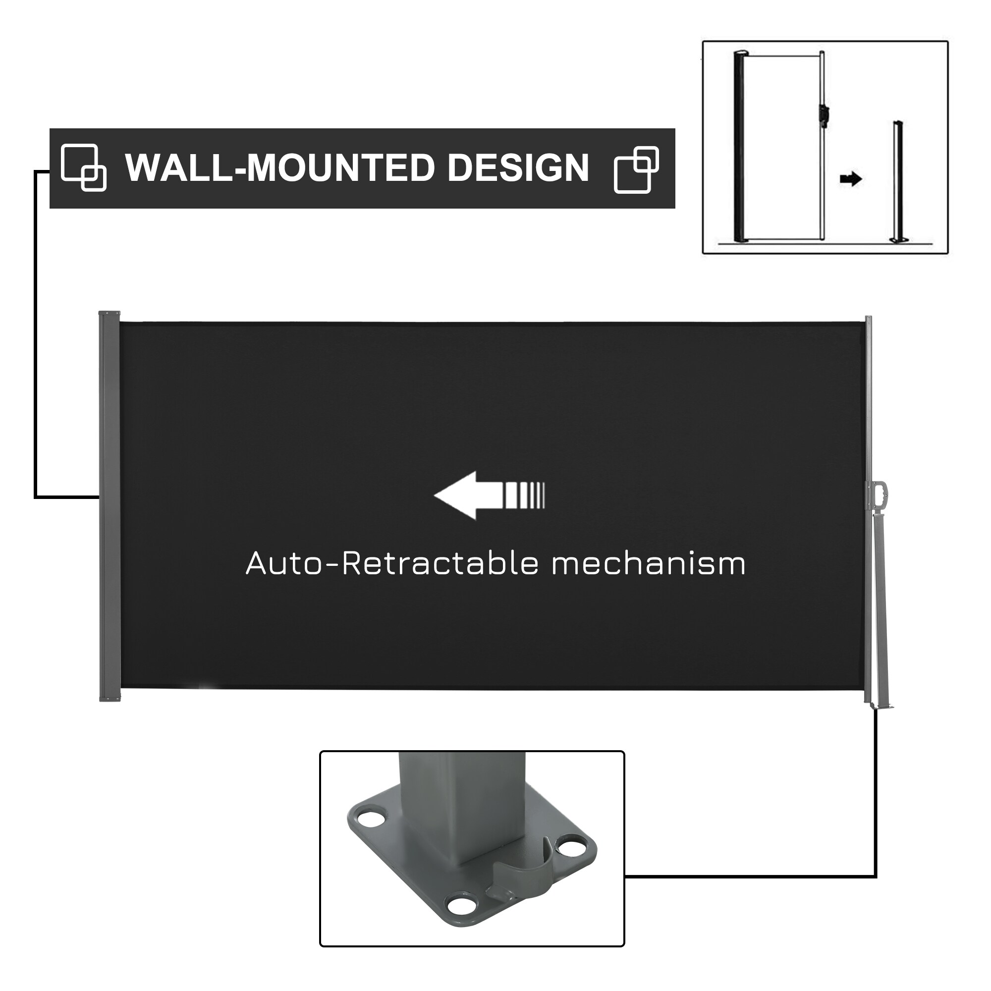 Outsunny 840-196V05BK awnings - View #7