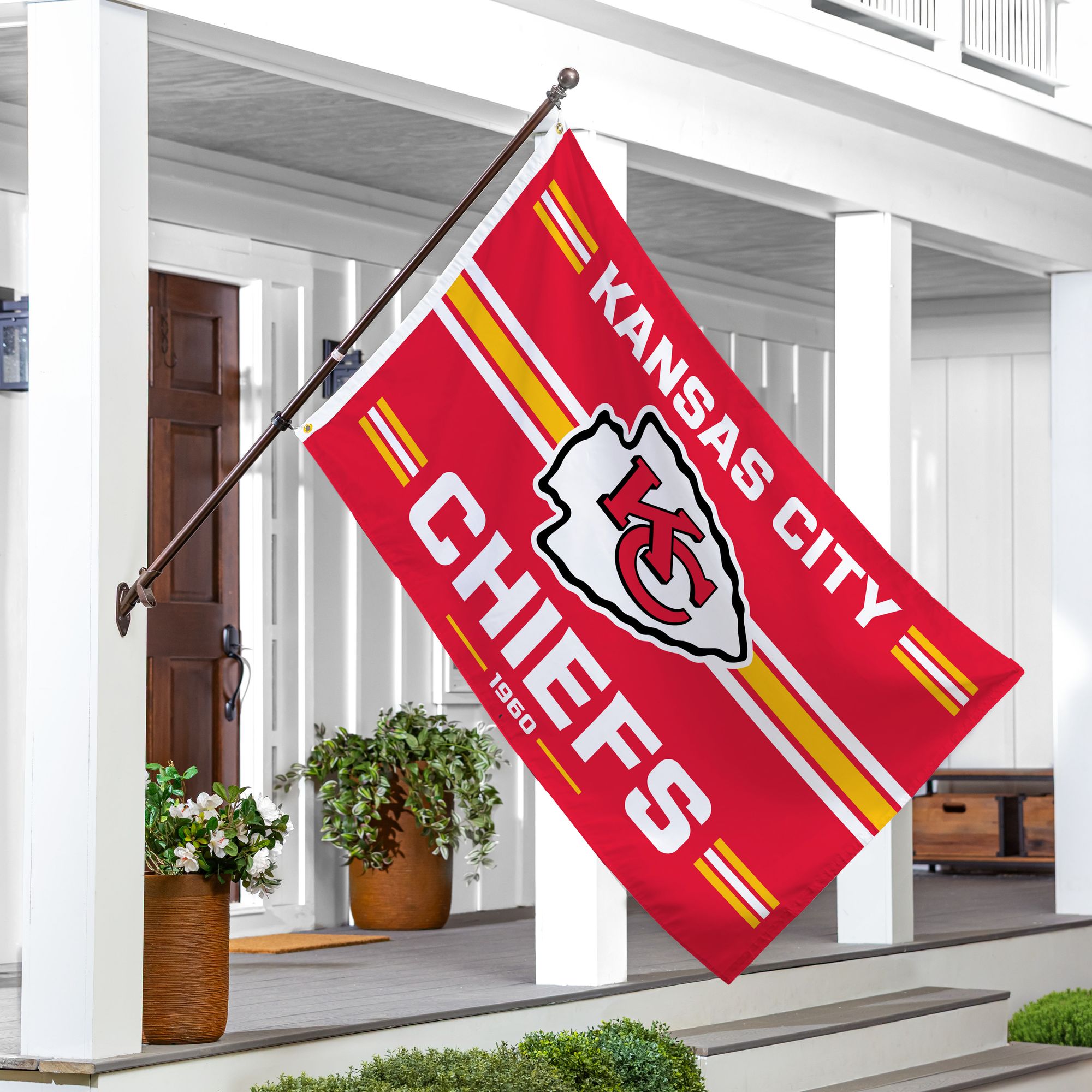 Team Sports America Kansas City Chiefs 3x5 Outdoor Durable Flag with Grommets Heavy Duty
