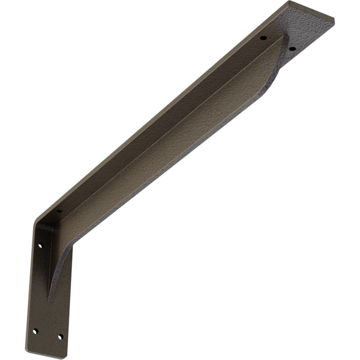 Ekena Millwork BKTM02X20X06EBHDB Embrey 20-in x 2-in x 6.5-in Bronze Steel Mounting bracket