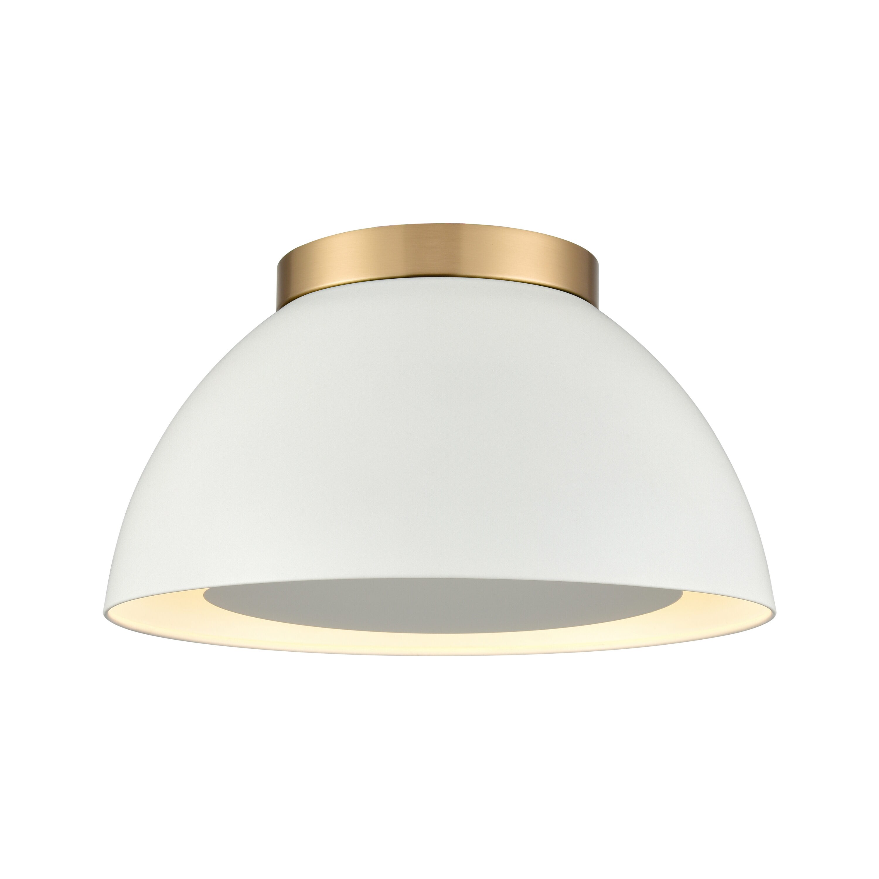 Westmore by ELK Lighting LW-202302010067 Portland 1 -Light 10-in Satin Brass Flush Mount Light