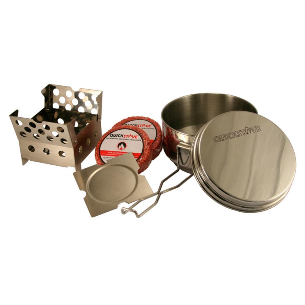 QuickStove COOK-KIT Portable Emergency Cook Kit - Includes Stove, Pot and The Fire Starter/2 Fuel Disks - Perfect for Survival Kits and Emergency Preparedness