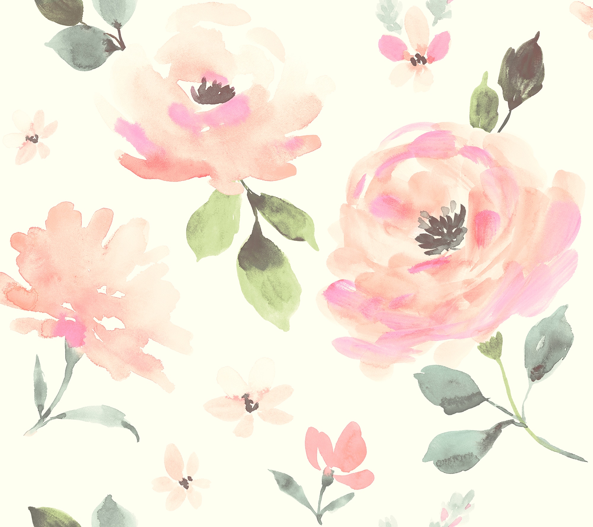 York Wallcoverings LK8318 Best Seller 60.8-Sq. Feet Orange Non-woven Floral Prepasted Water Activated Paste Wallpaper