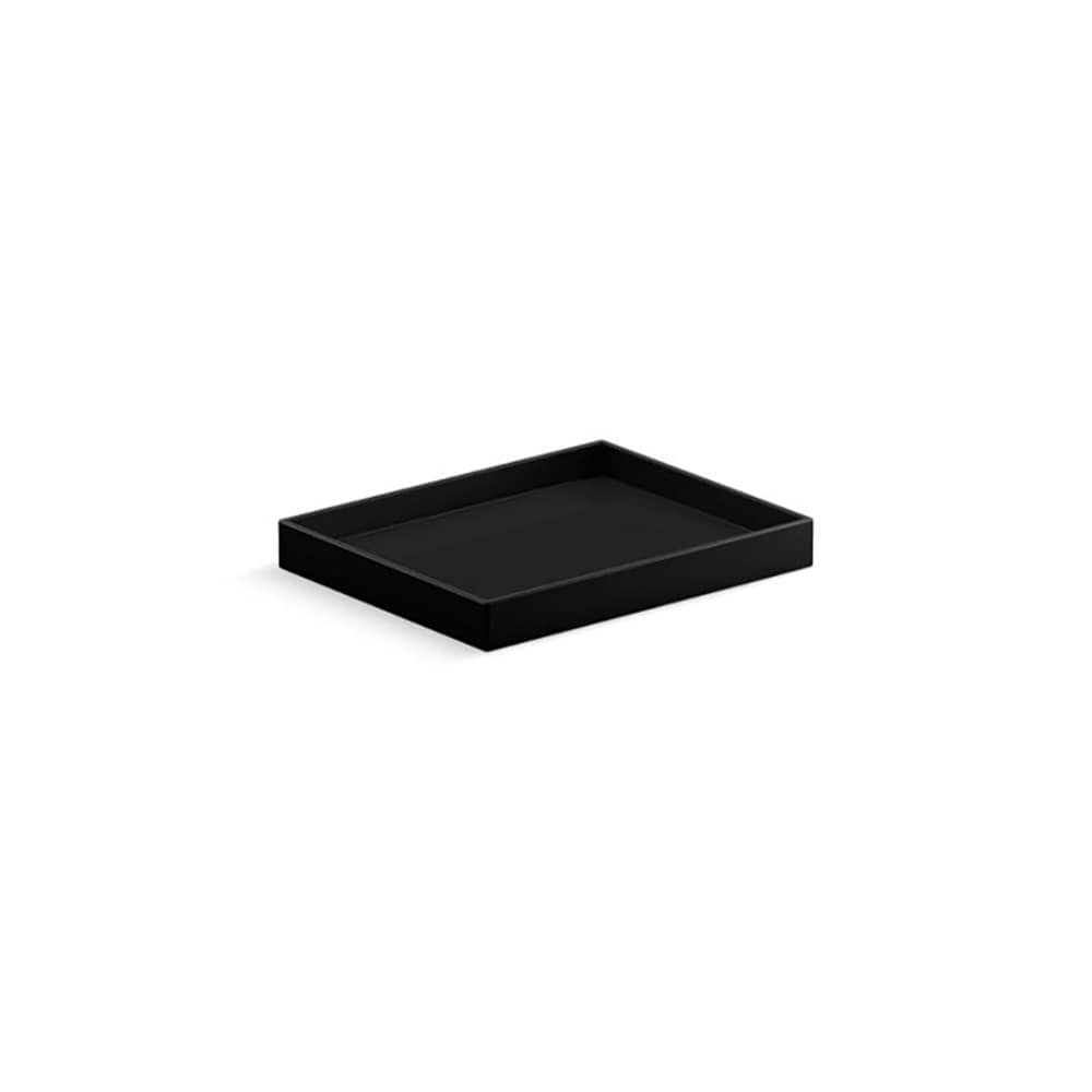 Rubber Coated Black Modern Vanity Tray + Reviews