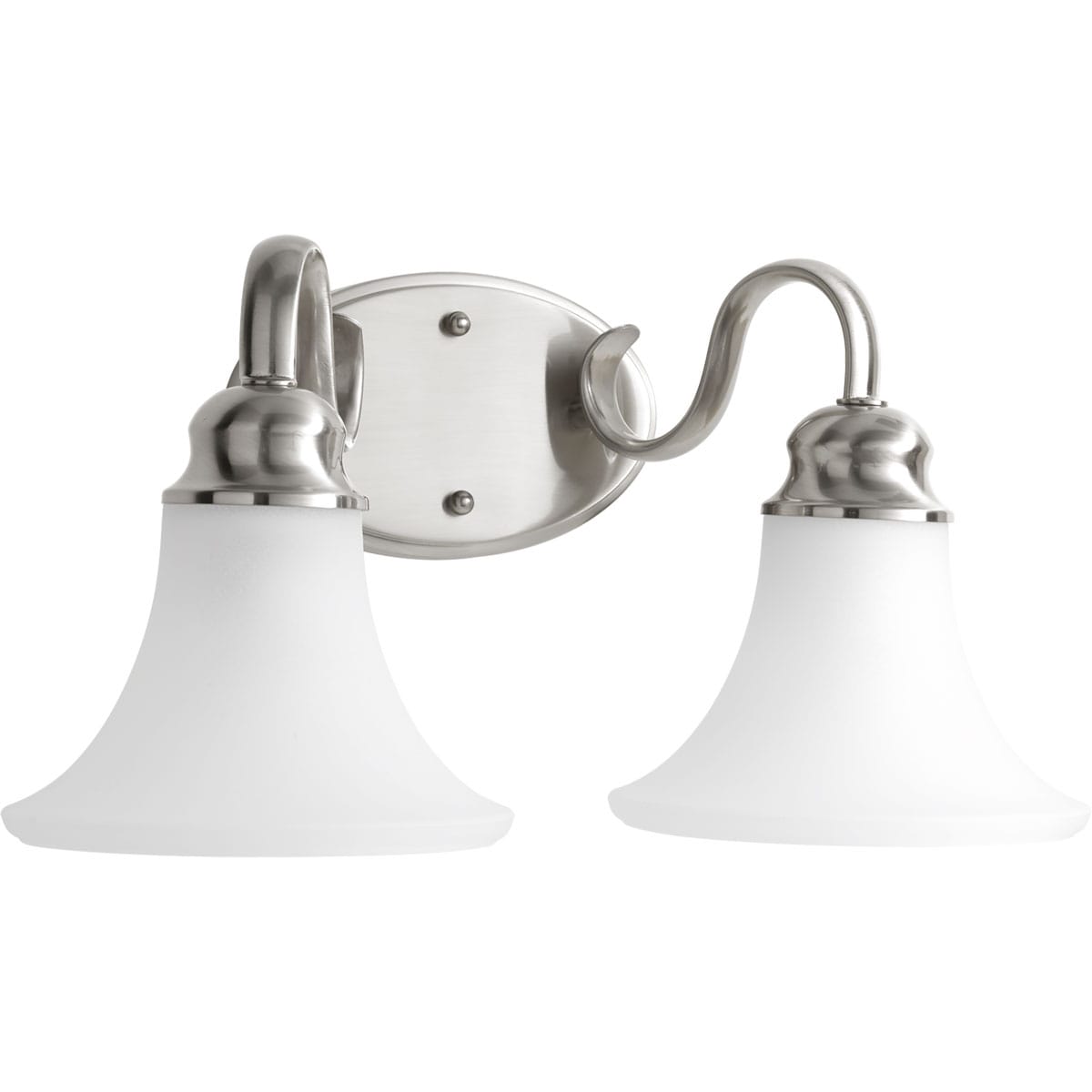 Progress Lighting P2096-09 Applause 16.25-in 2 -Light Brushed Nickel Transitional Vanity light