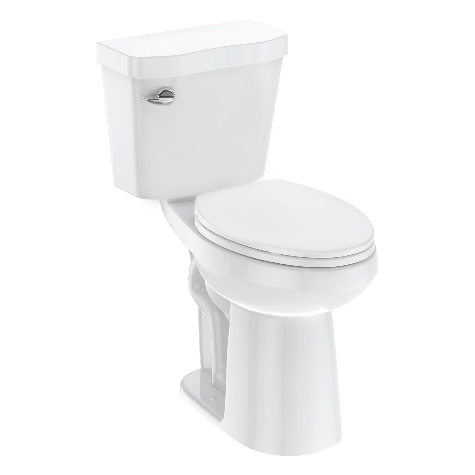 Garvee Two Piece Toilets for Bathrooms Extra Tall Toilet with 21 in Height Elongated with Soft Close Seat Power Flush One point Two Eight GPF Side Press Flush