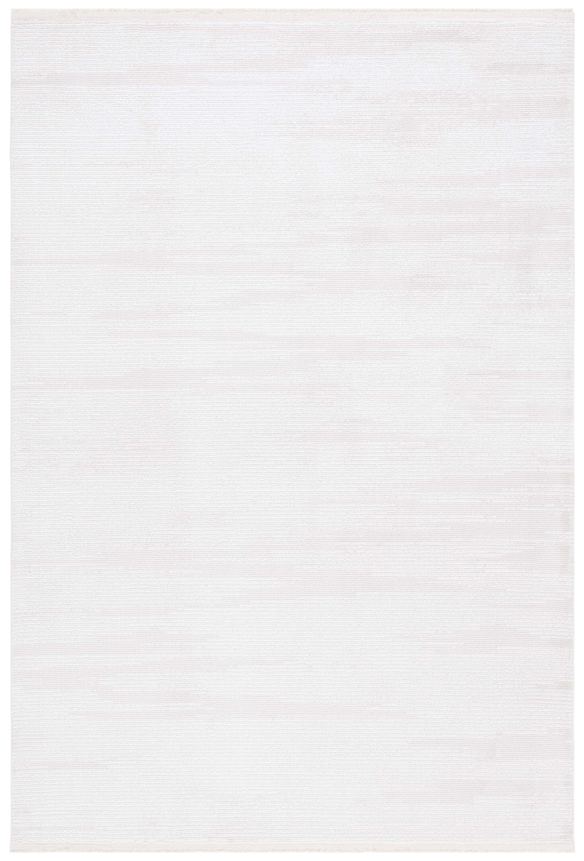 Ivory Beige Hand-Knotted Synthetic Area Rug 5'3" x 7'6"