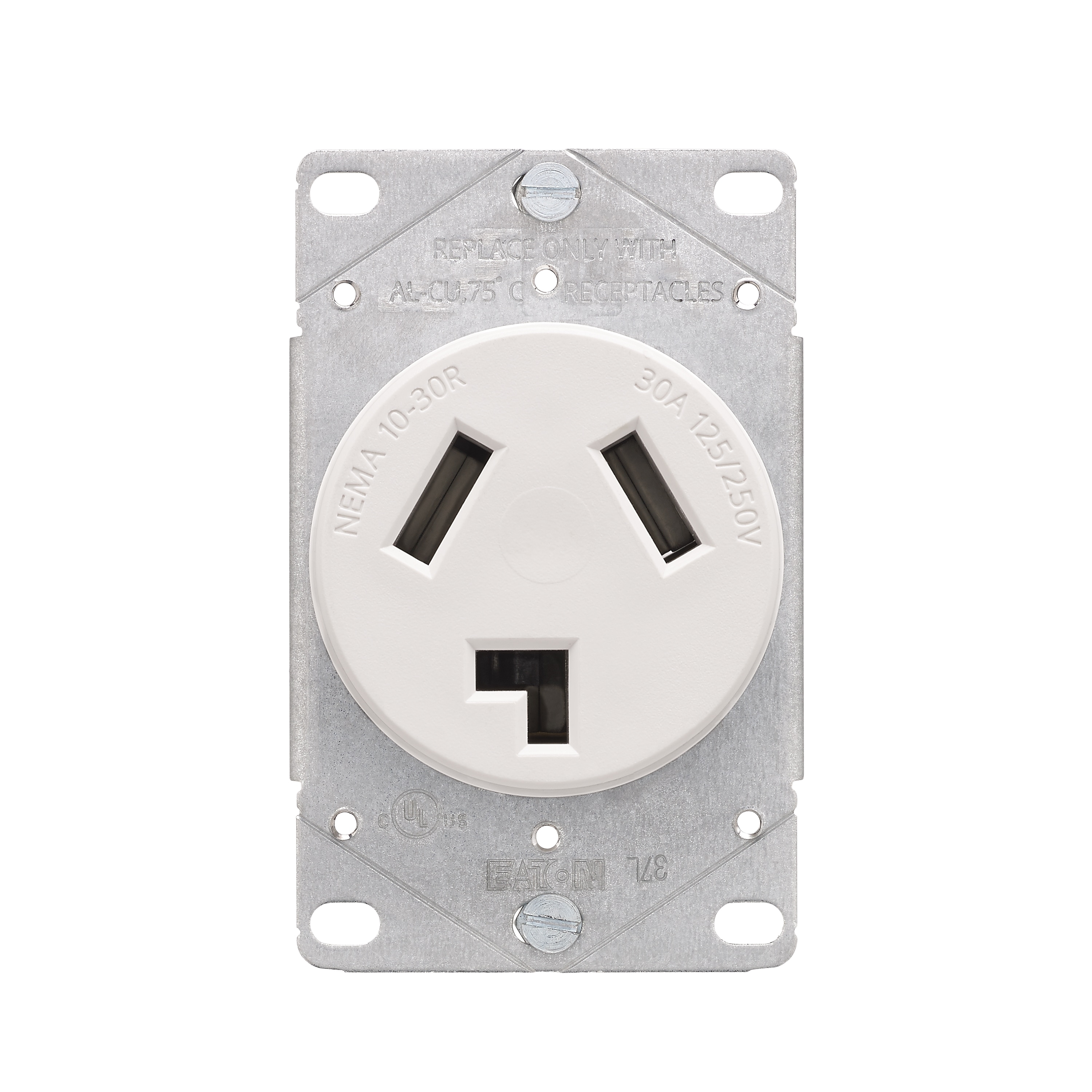 Eaton AH38W-F 30 -Amp 125/250-volt Commercial Round Range power outlet , White