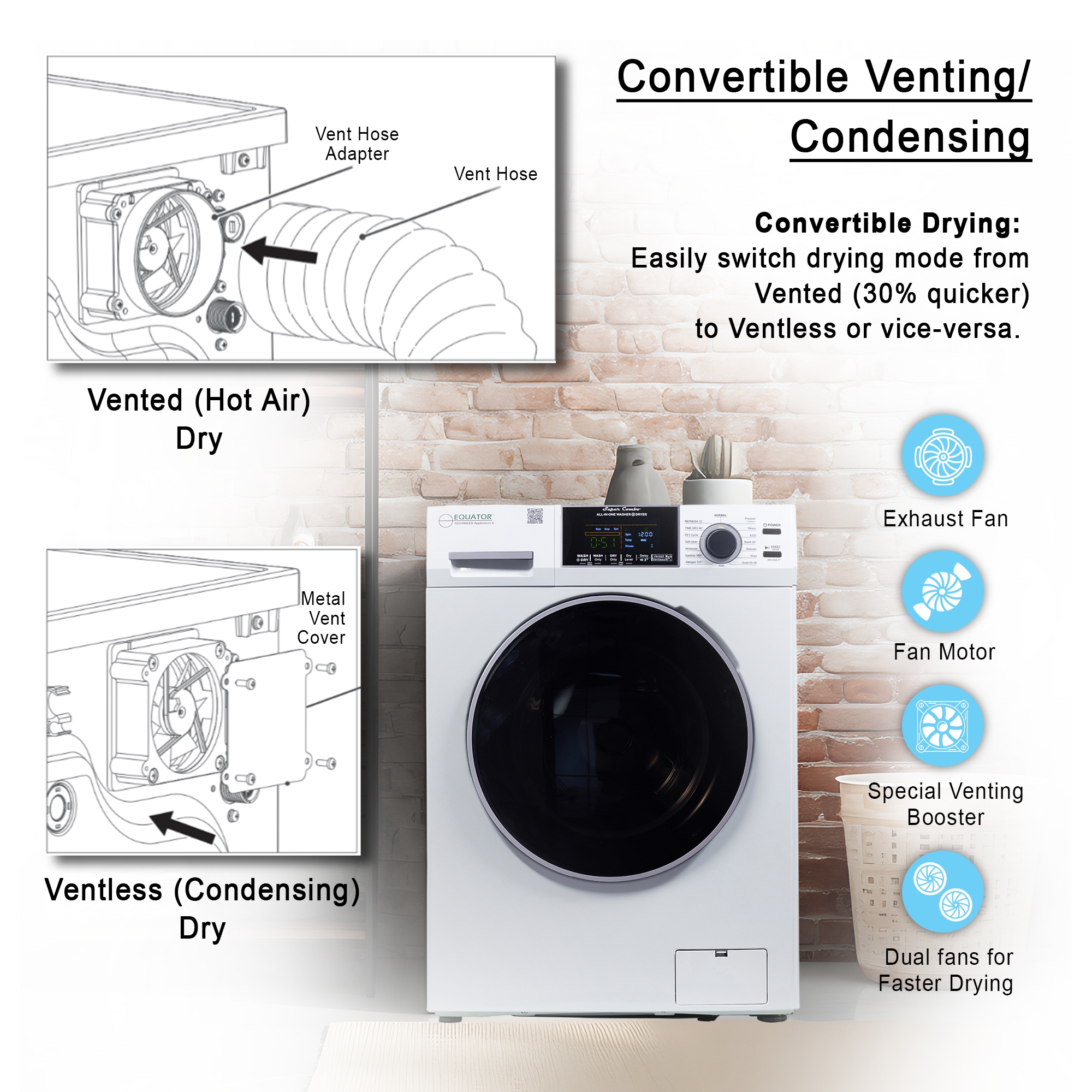 Equator Advanced Appliances EZ 4600 W Combination-Washers-Dryers - View #8