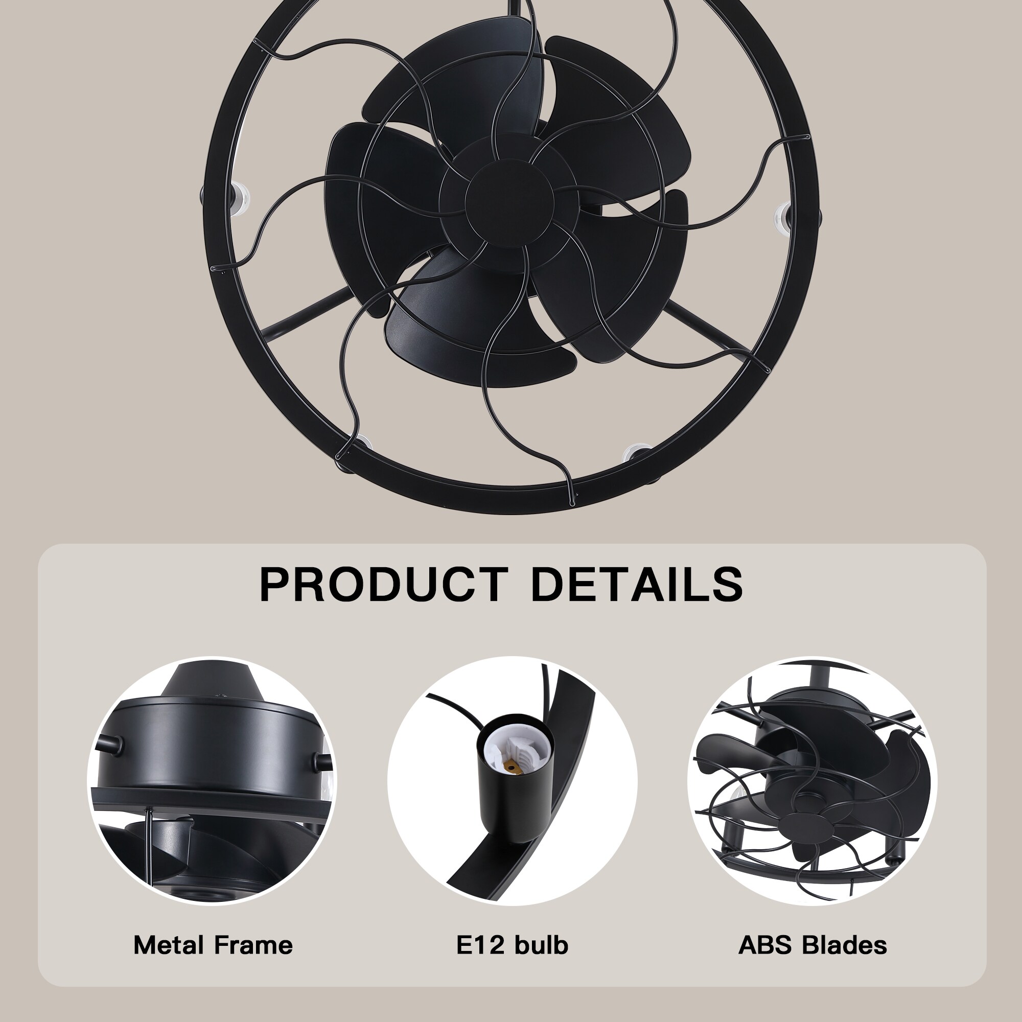 Sevenine 20LS3PDY6066BN5 Ceiling-Fans - View #3