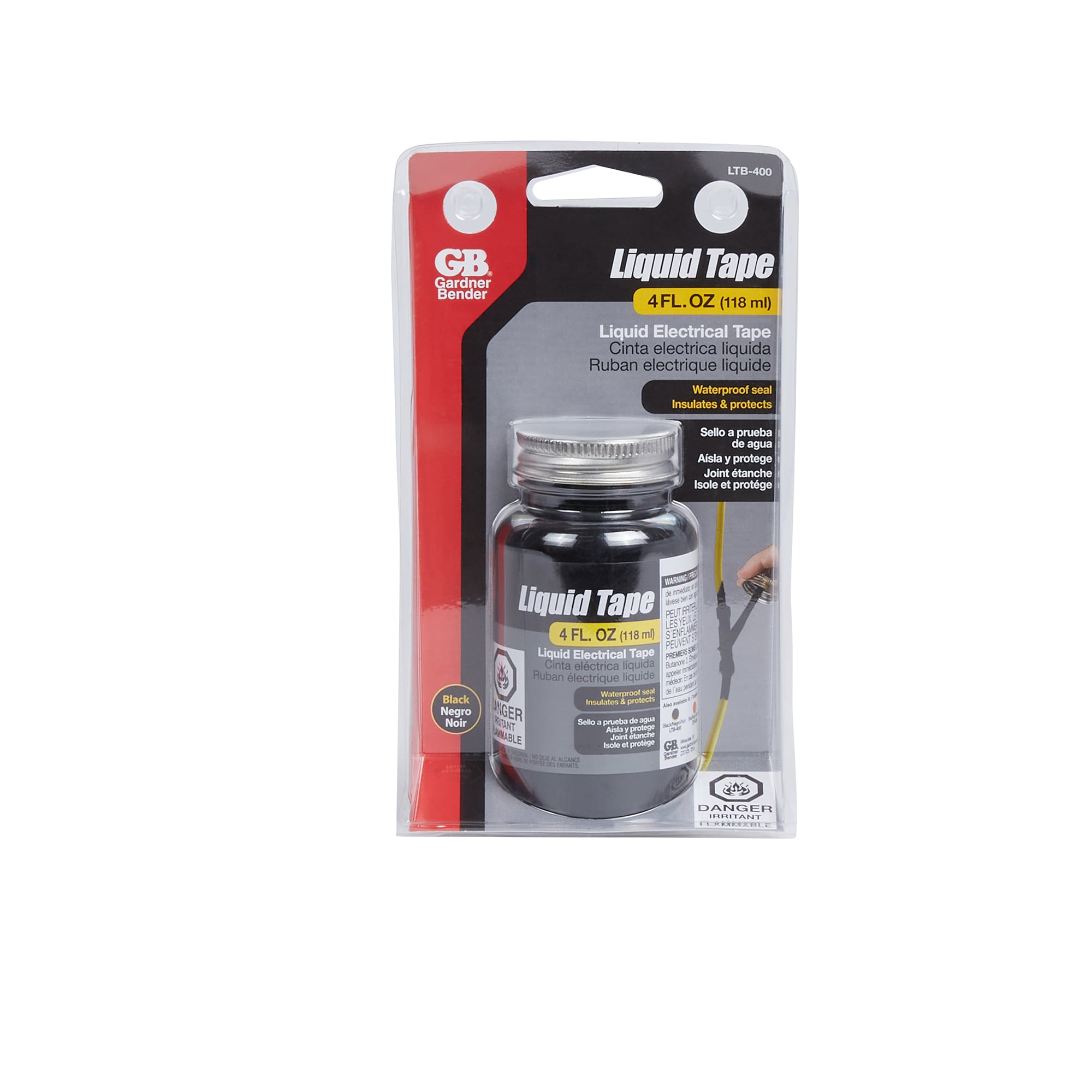 Liquid Electrical Tape, Waterproof Seal, All Indoor/Outdoor Uses, Includes  Brush, Green, 4oz, 1/Jar