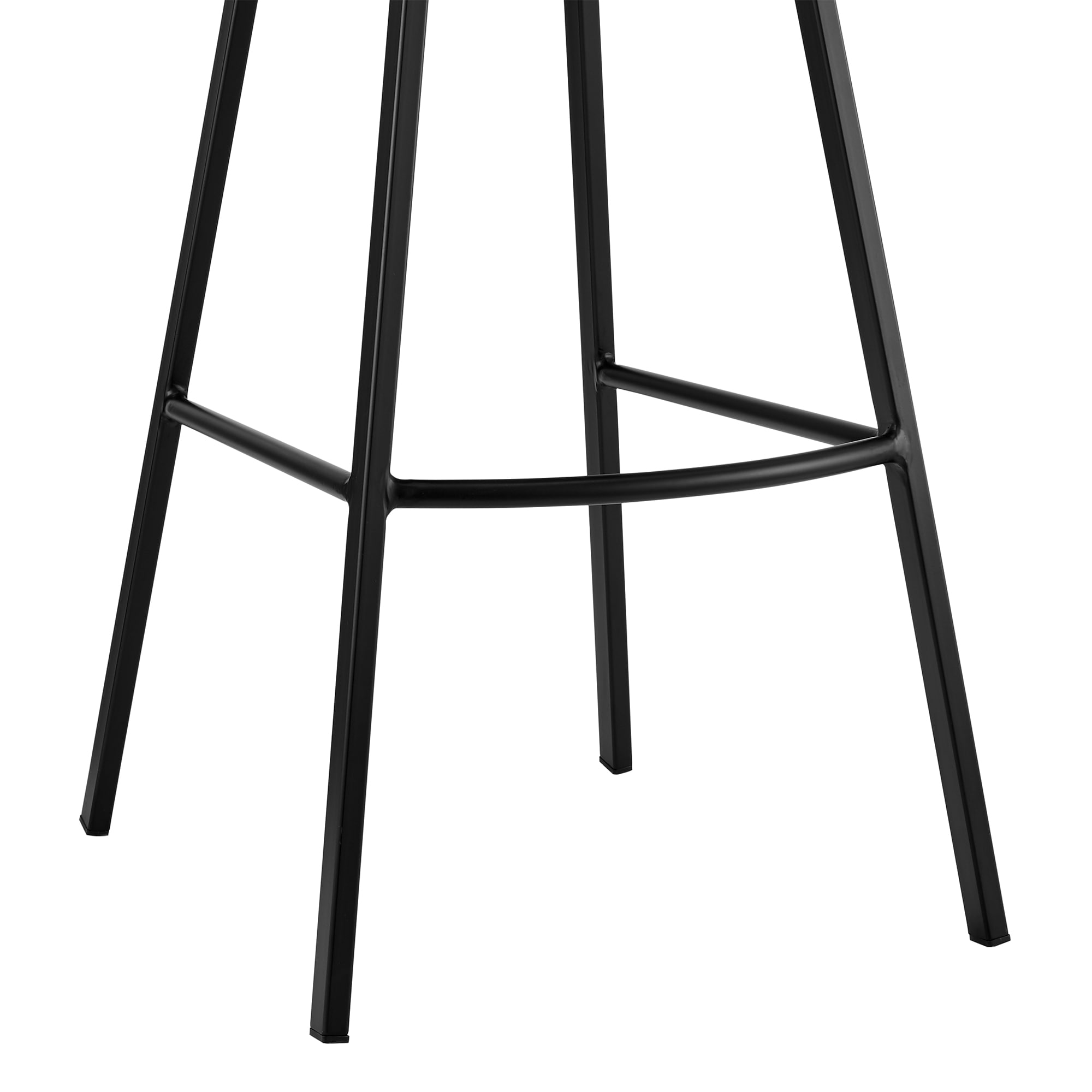 Modern Tandy Black Faux Leather 26" Counter Stool with Metal Frame