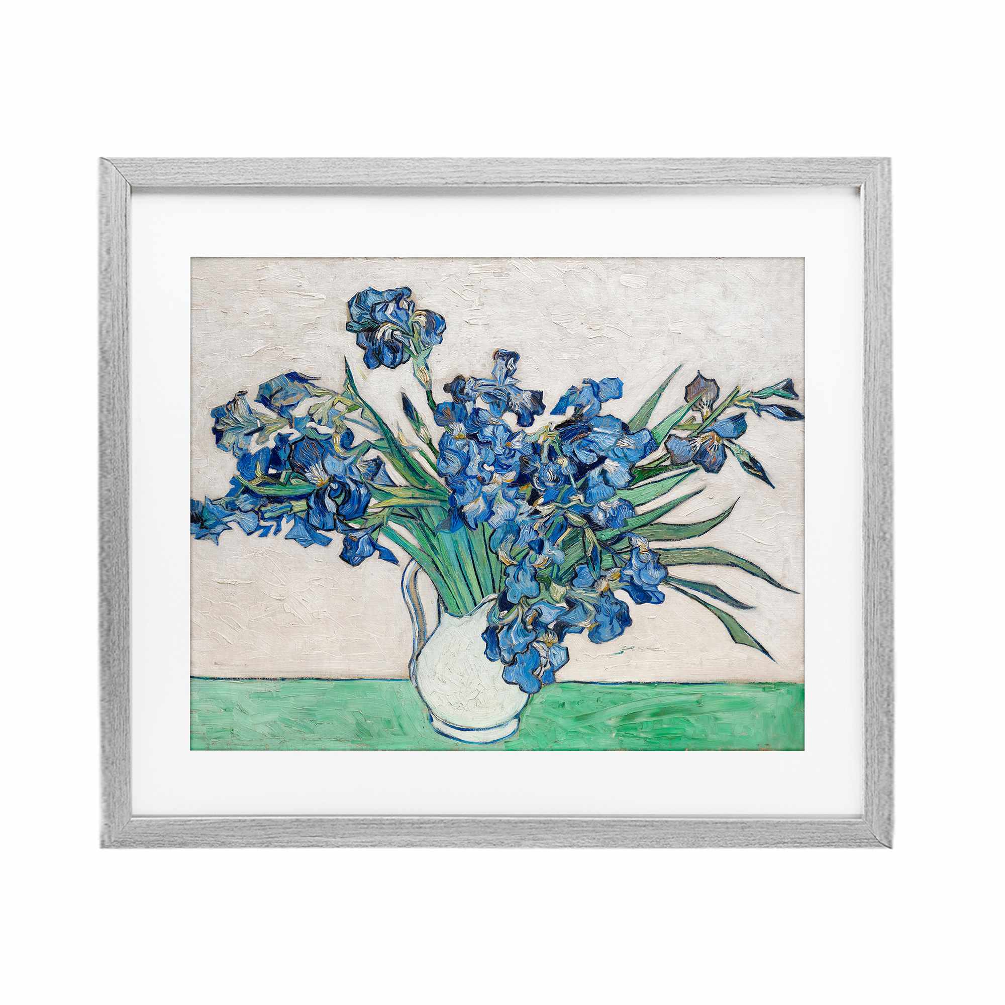 Stupell Industries BX-054-MFG-17X21 Expressionist Iris Vase Gray Framed Print Under Glass 21 x 17