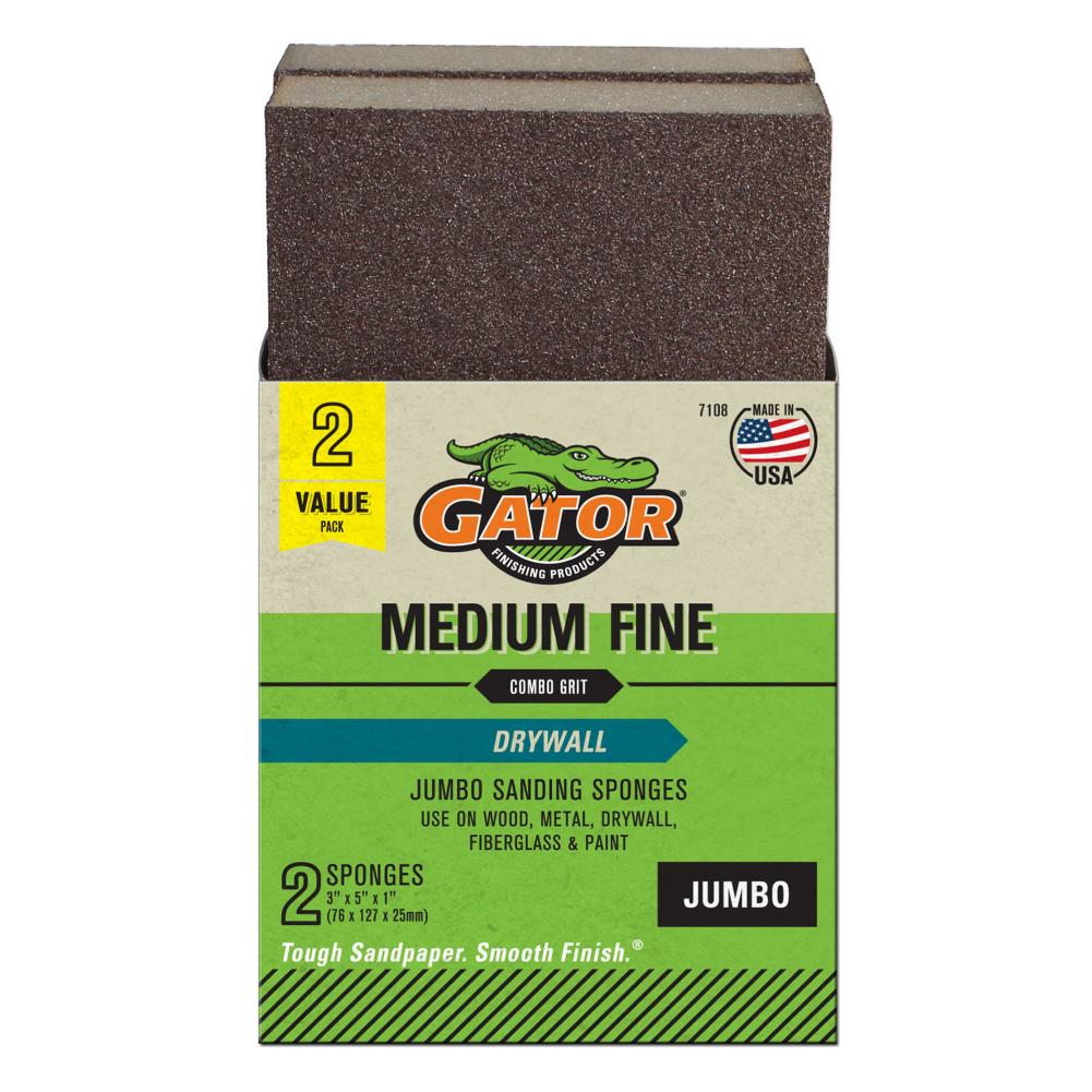 Gator Multi-grade Pack Grit Sanding Sponge 2.93-in x 1-in (2-Pack
