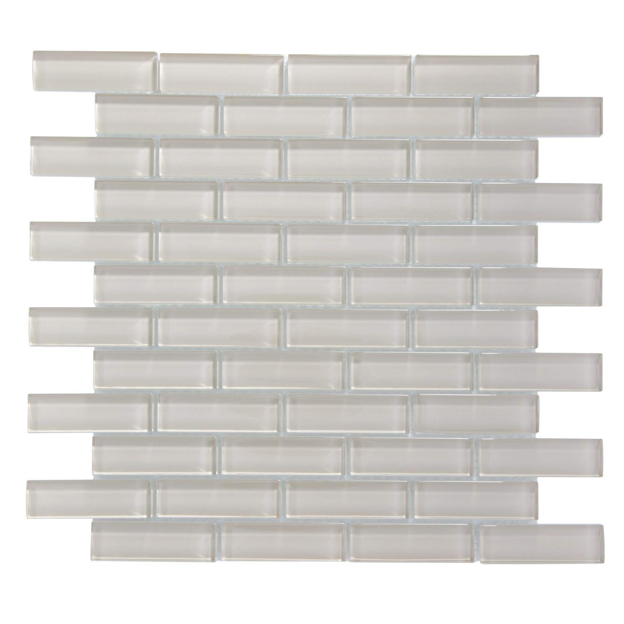 Apollo Tile APLBR88085ASAMPLE Sample- Colorway Beige 4-in x 4-in Glossy Glass Subway Floor and Wall Tile