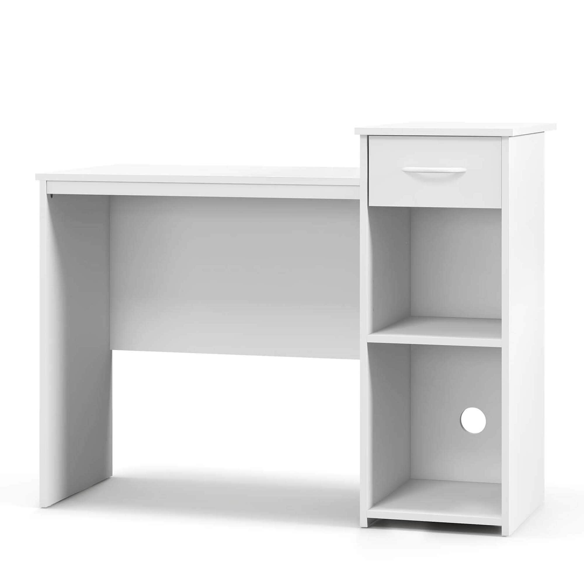 Costway HCST01575 19.5-in White Modern/Contemporary Fir Computer desk
